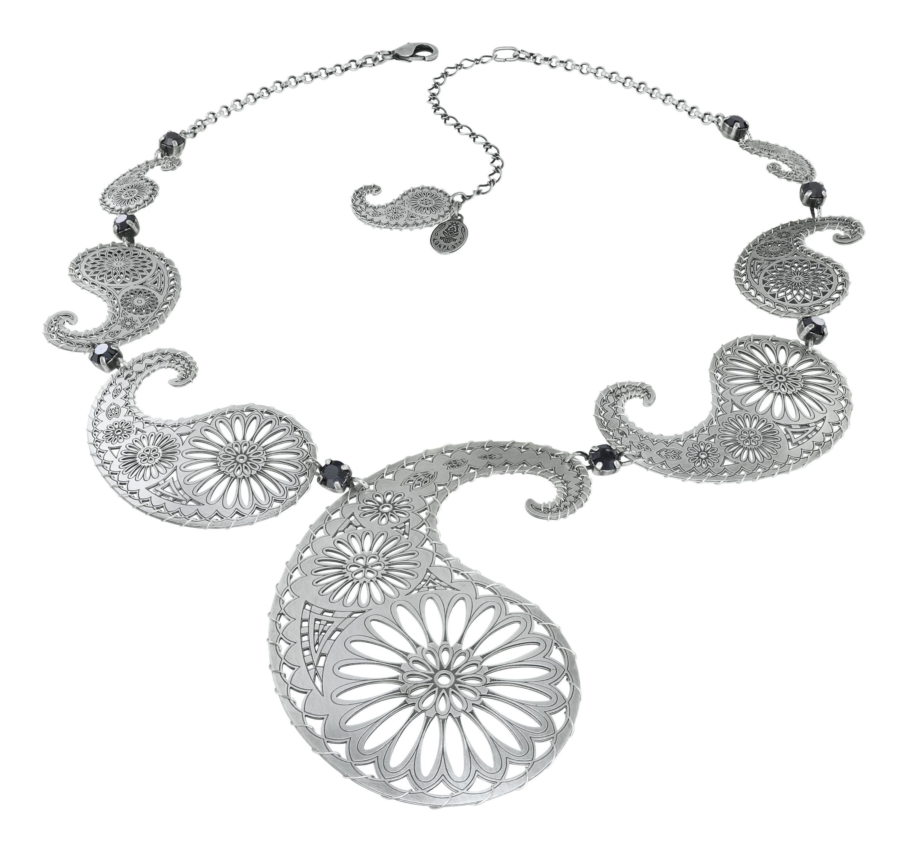 image for Necklace Paisley Silver  size 2XL,L,M,S