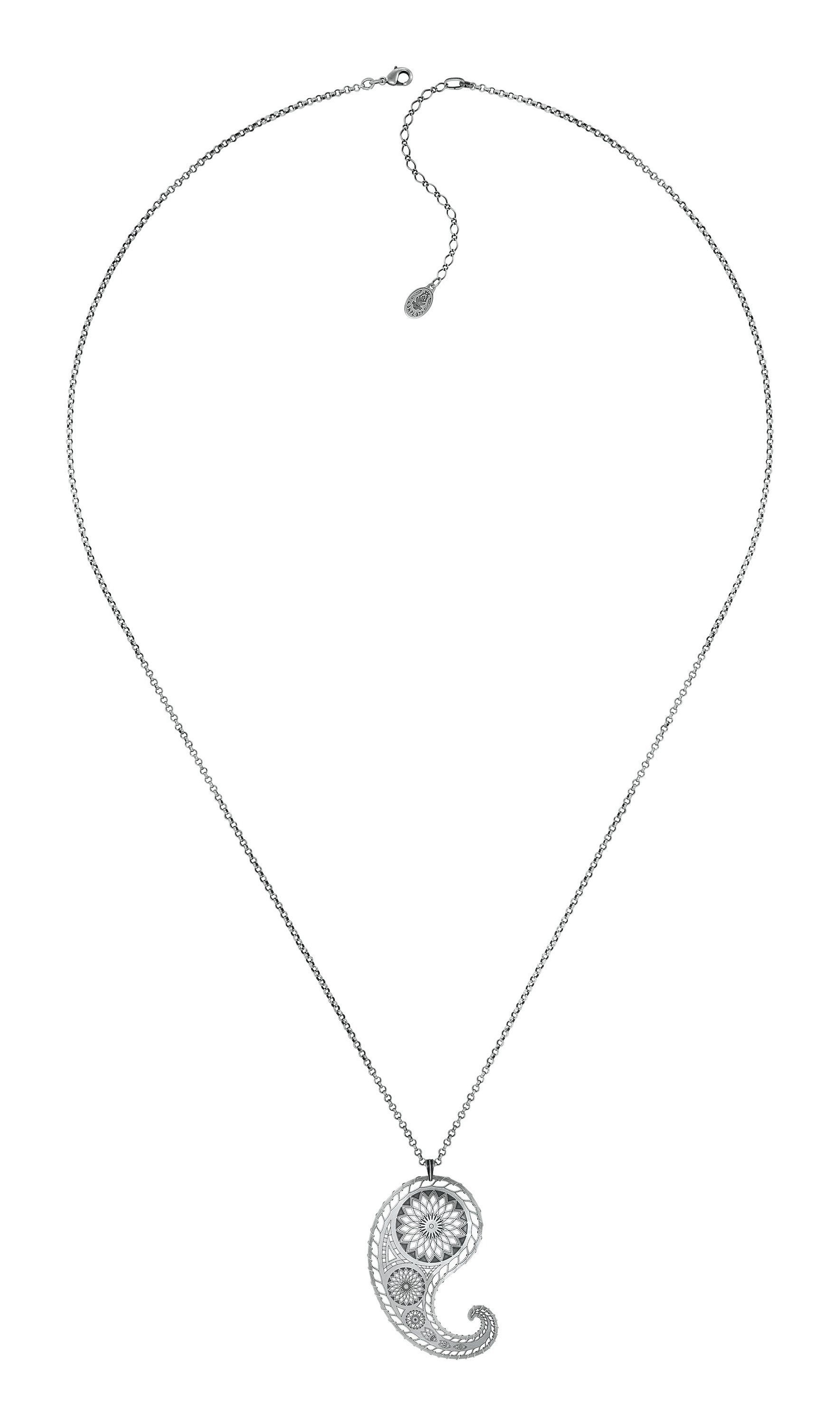 Bild für Halskette h&auml;ngend (lang) Paisley Silber  Größe XL