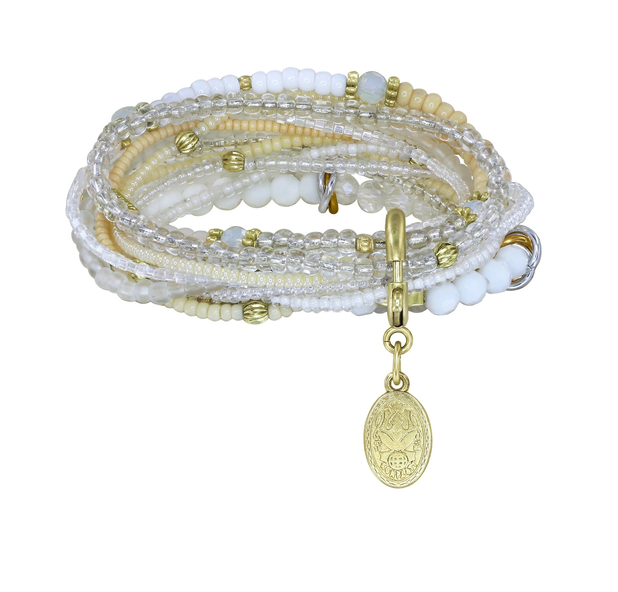 Bild für Armband elastisch Petit Glamour d´Afrique Weiß  