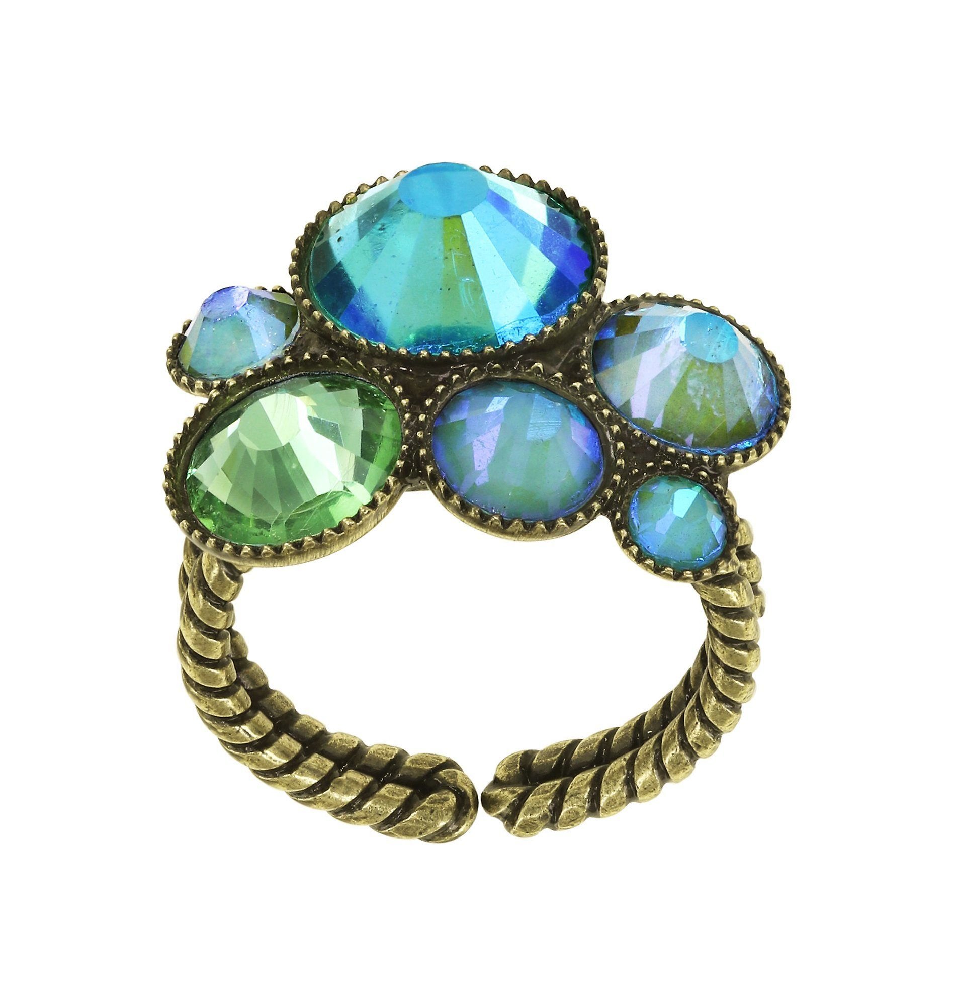 image pour Anneau Water Cascade Glam Vert  