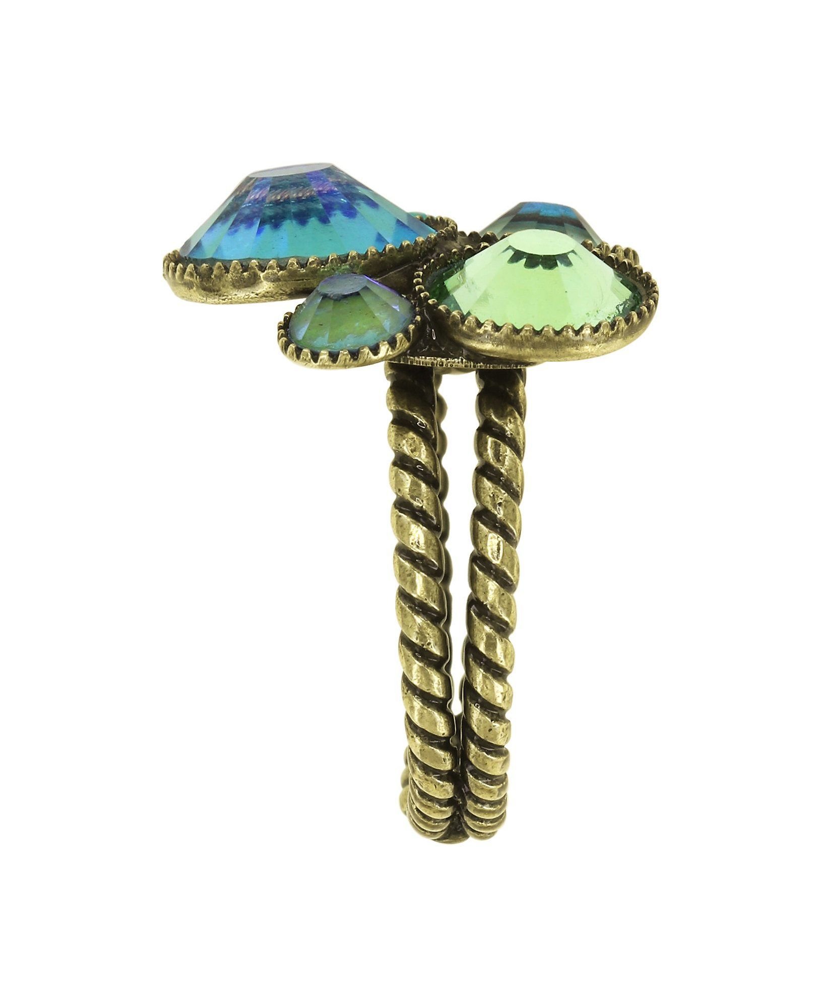 image pour Anneau Water Cascade Glam Vert  