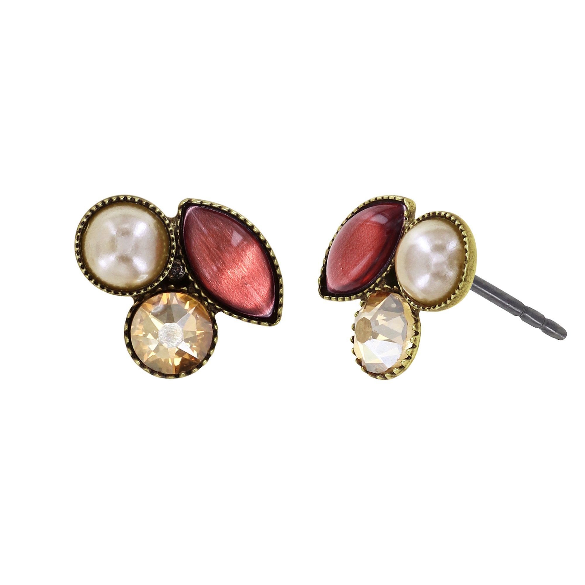 image for Earring Stud Margarita Beige / Pink  