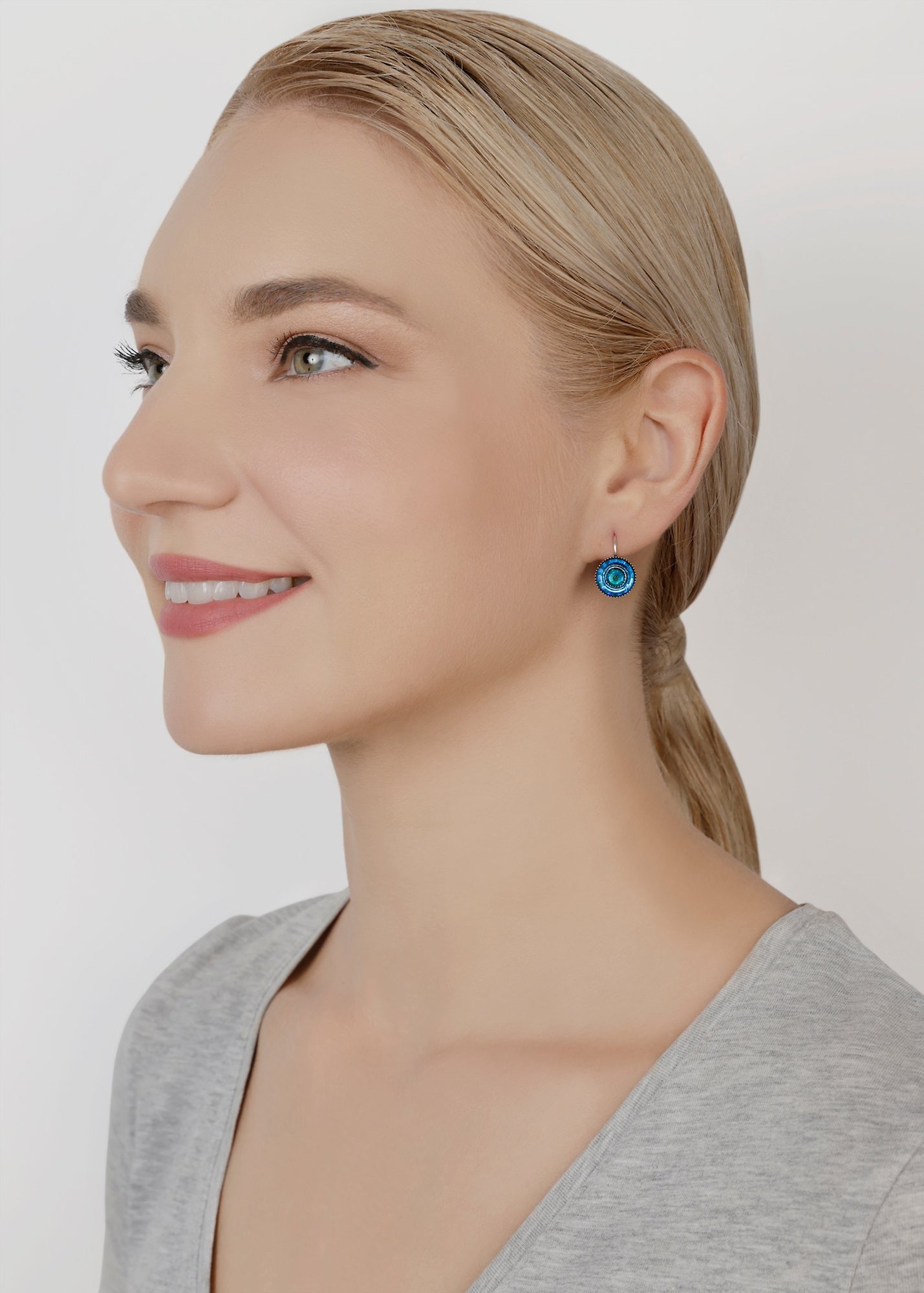 image pour Boucles d'oreilles Eurowire Donutissima Bleu  