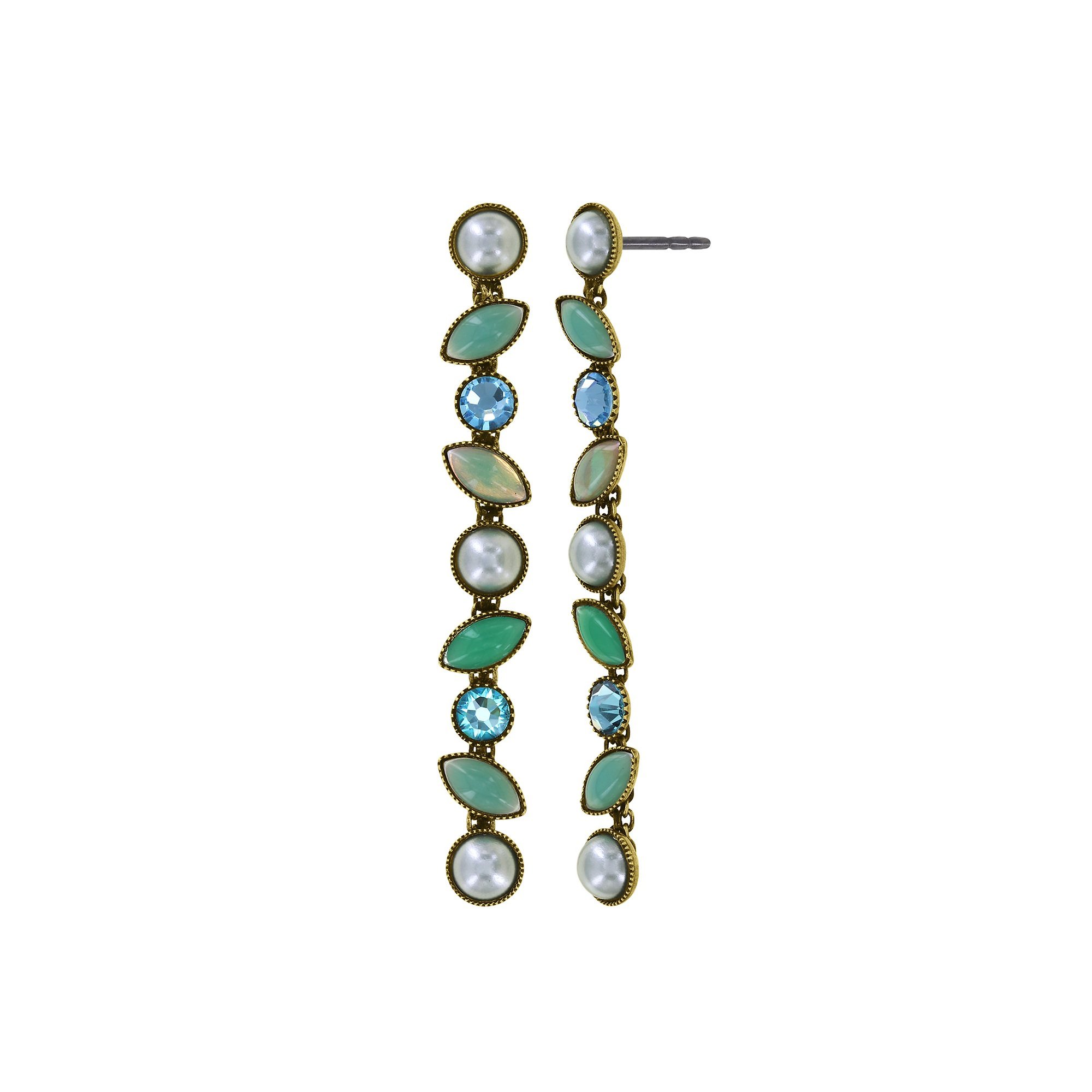 image for Earring stud dangling Margarita Green  