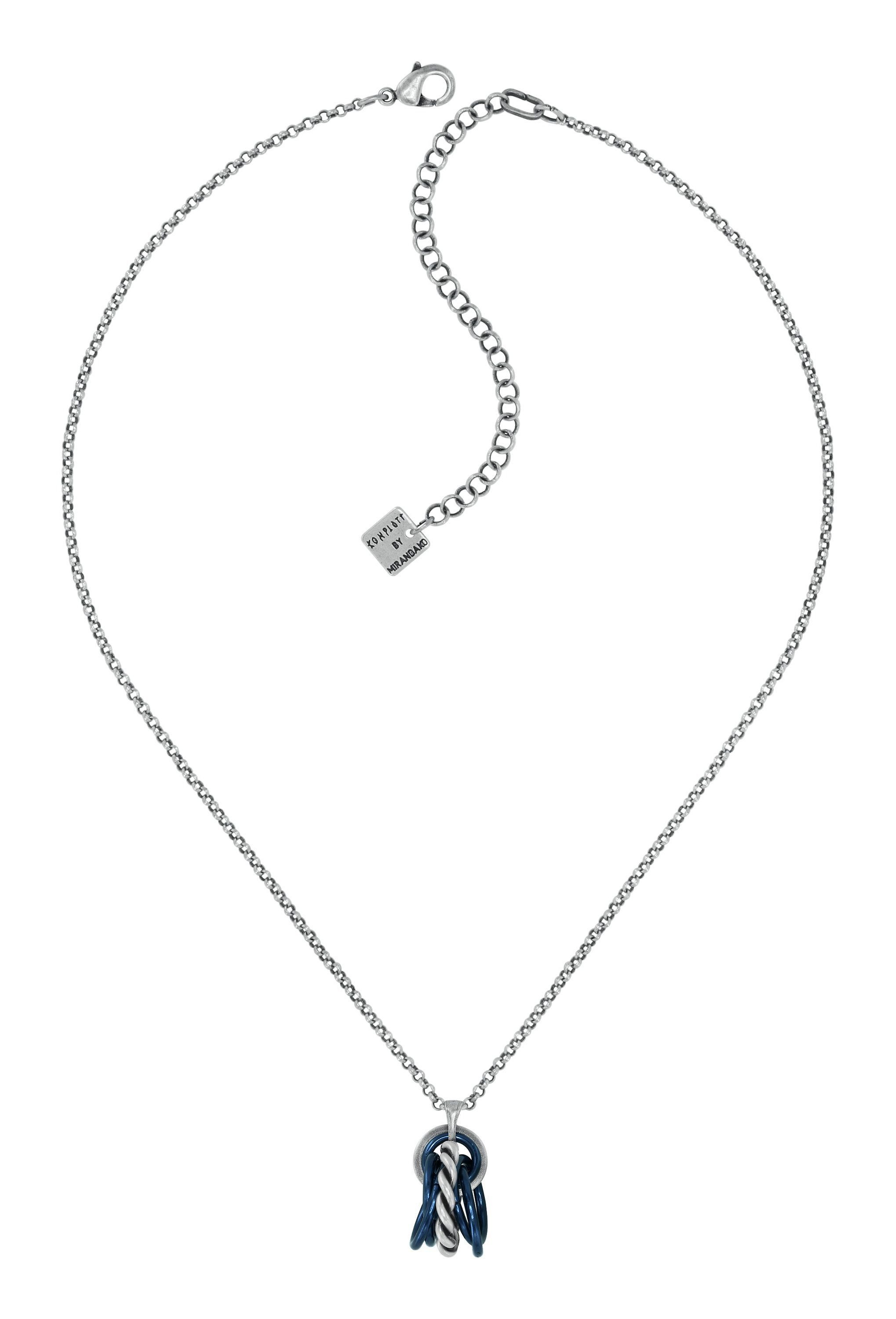 Bild für Halskette mit Anhänger Kaleidotropical Schwarz / Blau  