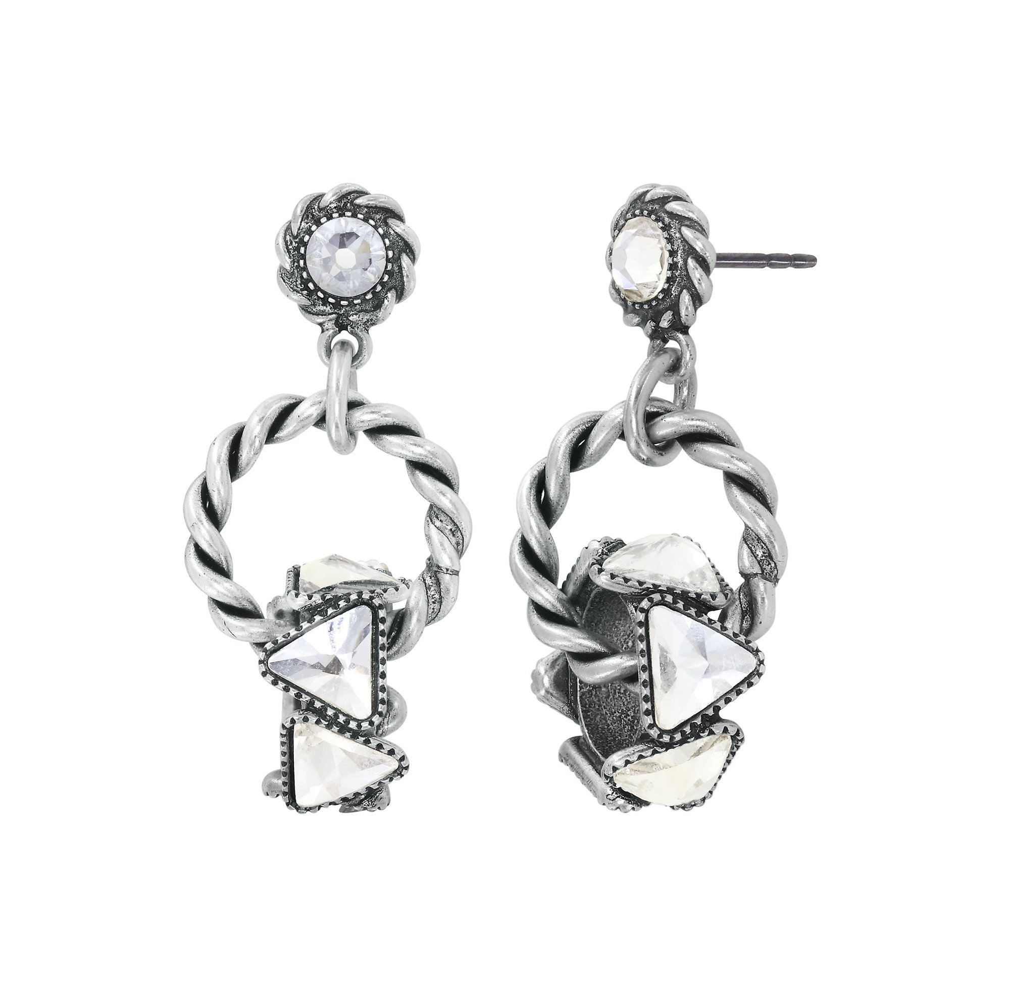 Bild für Ohrstecker baumelnd Rings & Rhythm Silber  