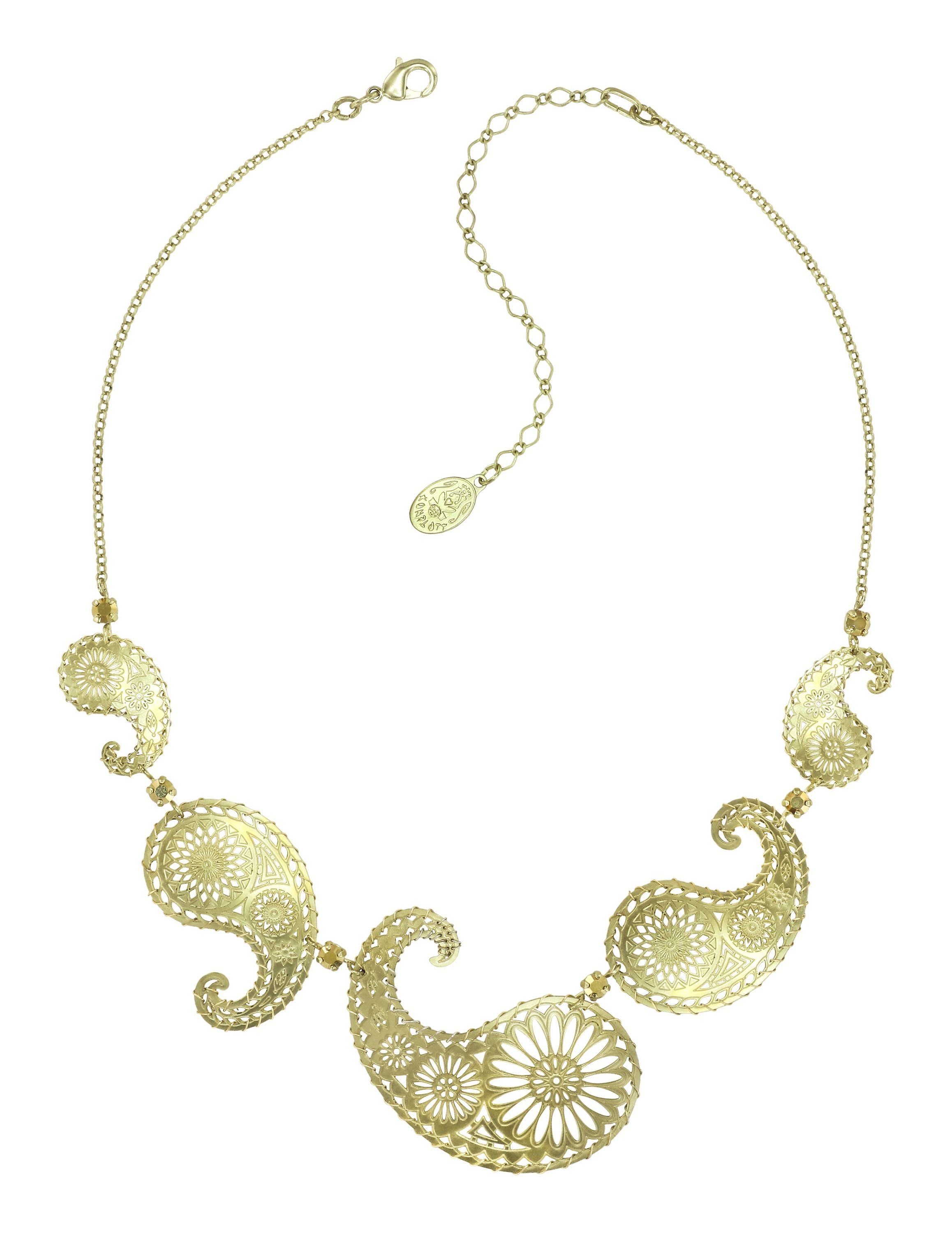 image for Necklace Paisley Brass  size L,M,S