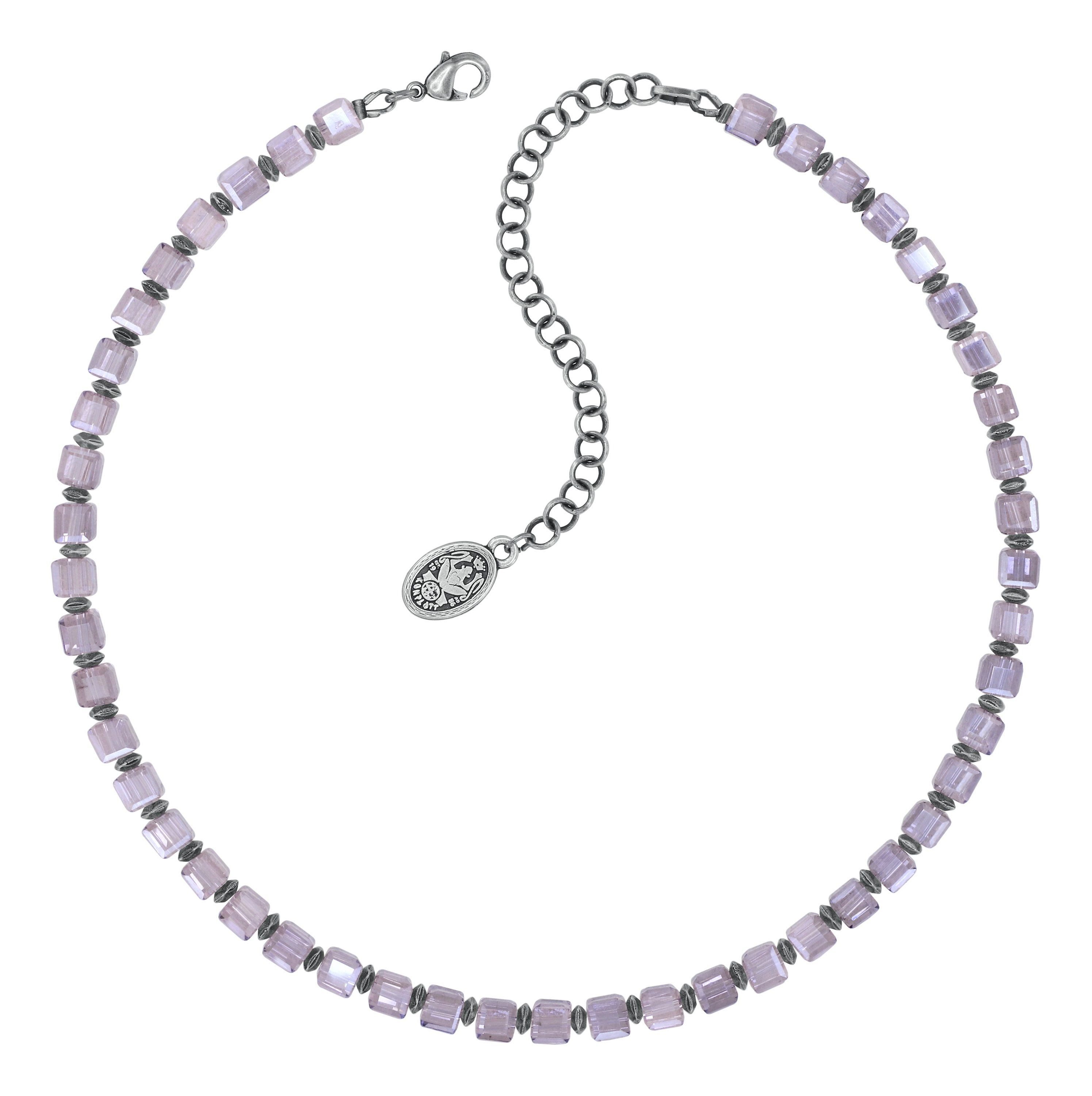 image pour Collier Cubes Lila Foncé  