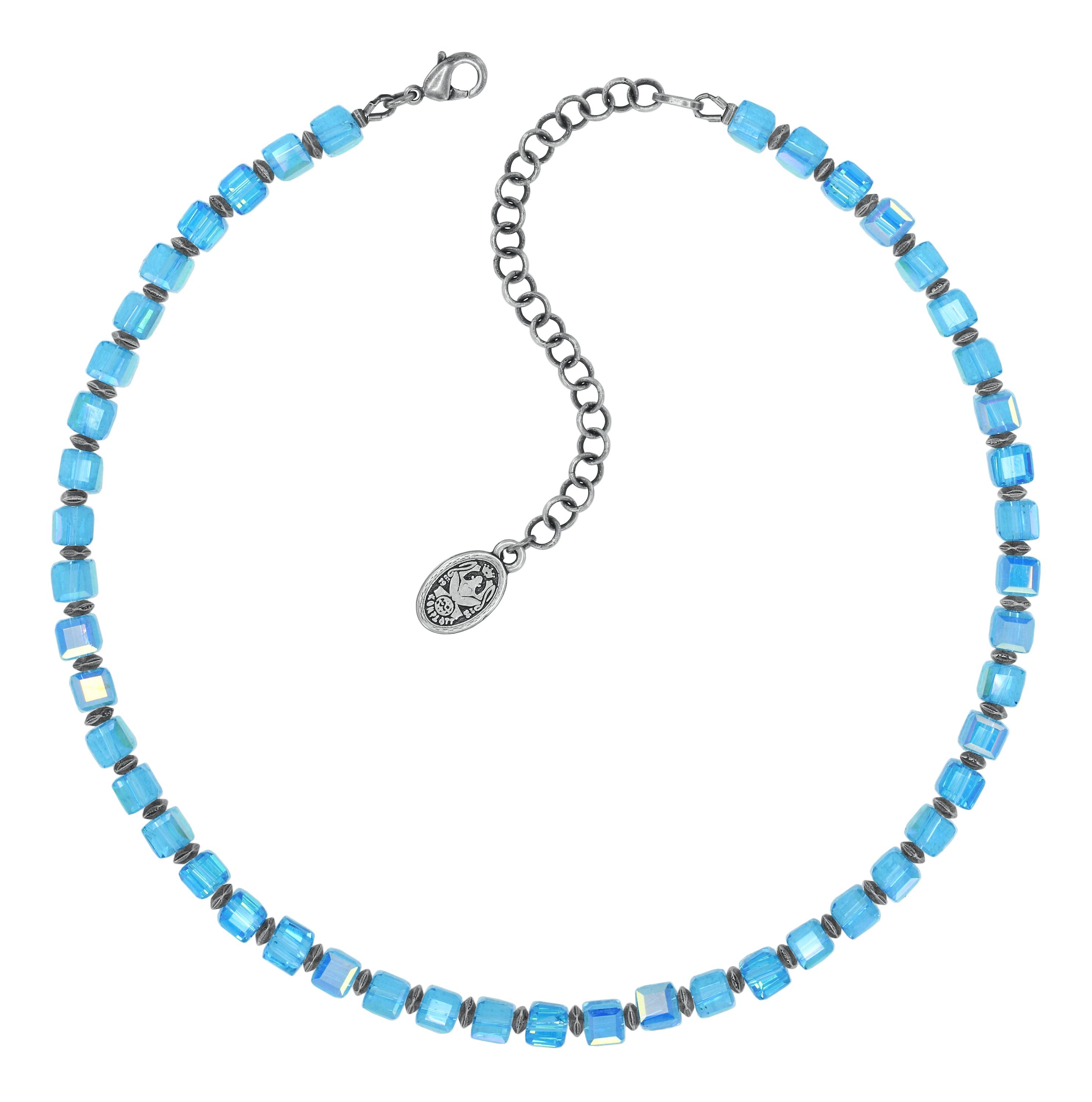 image pour Collier Cubes Bleu  