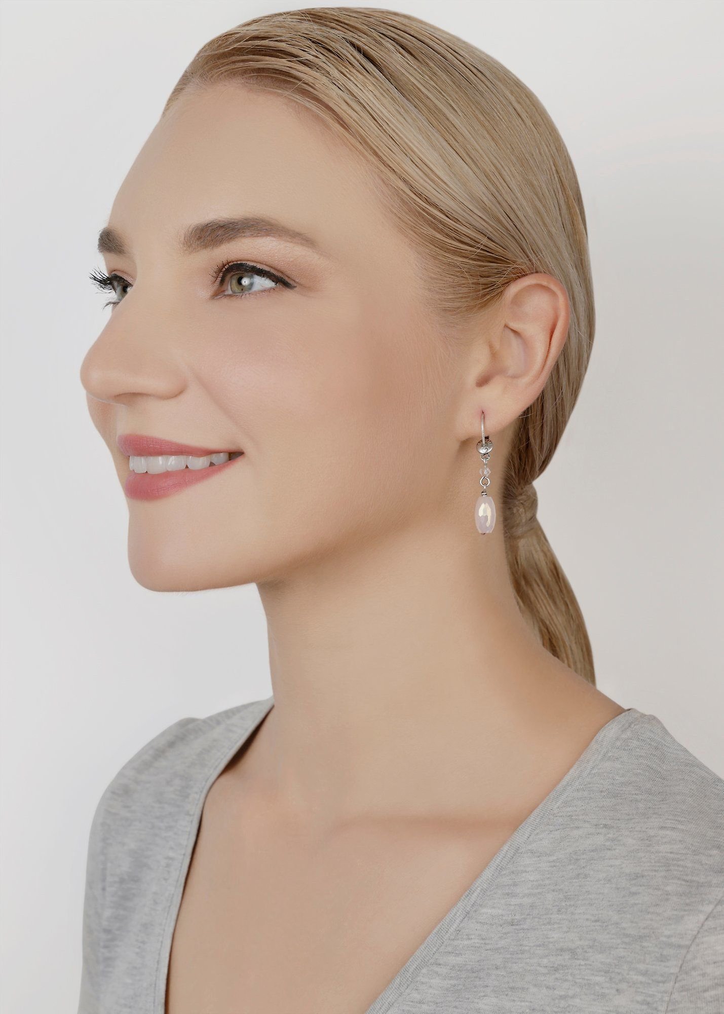 image pour Boucles d'oreilles pendantes Daily Desire Rose  