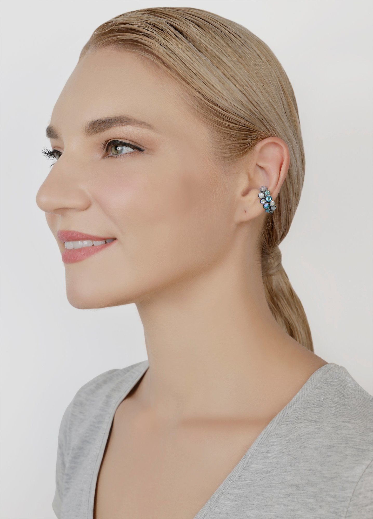 Kép Ear cuff Water Cascade Light Blue  