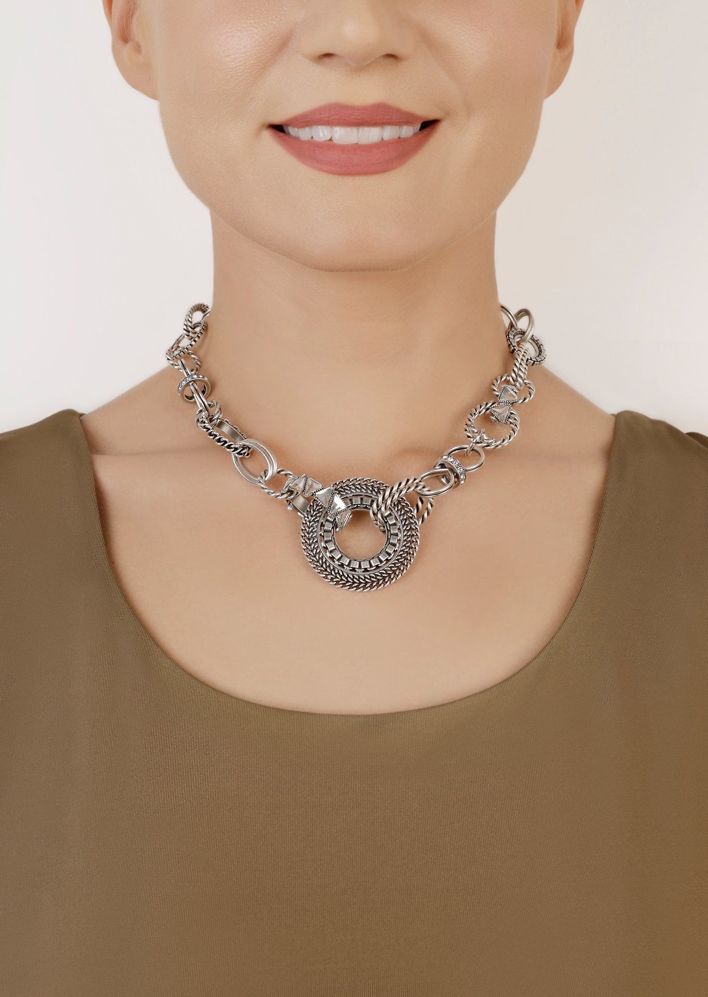 image pour Collier Rings & Rhythm Argent  