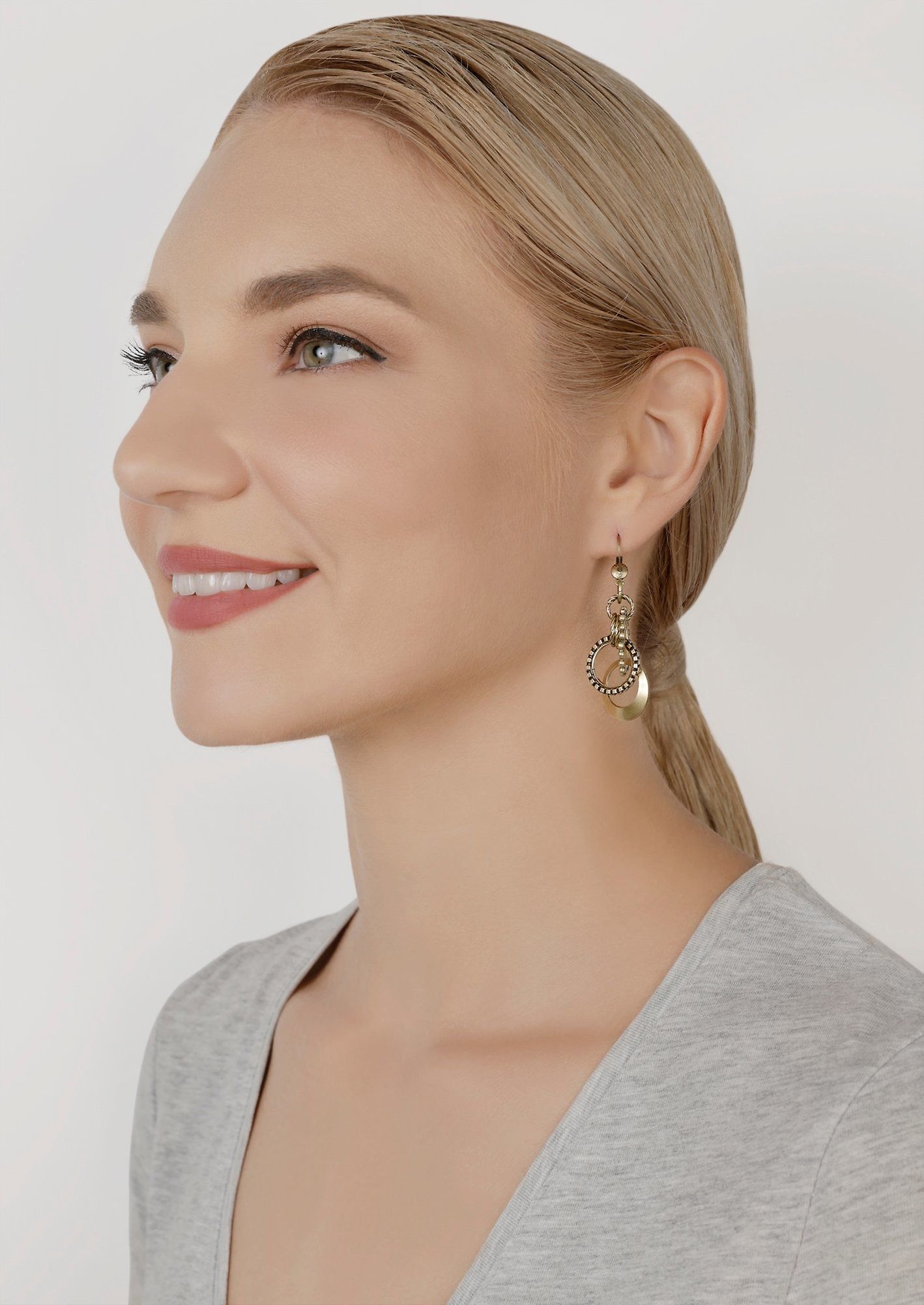 image pour Boucles d'oreilles pendantes Rings & Rhythm Laiton  