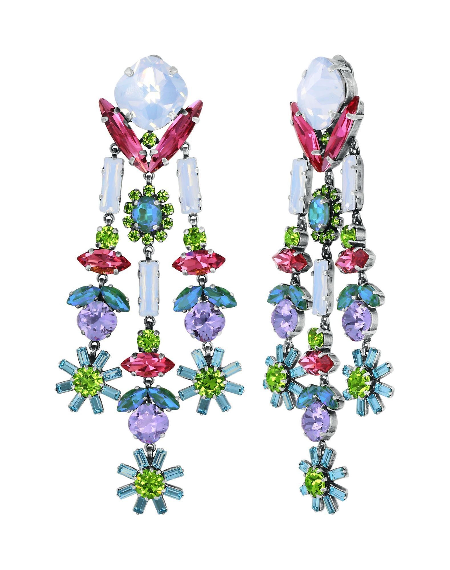 image for Earring clip dangling Artdecode Pastel Multi  