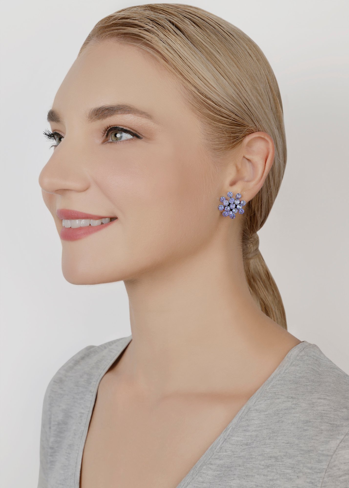 image pour Clou d'oreille Magic Fireball Bleu / Lila  Classic Size (21mm Ø)