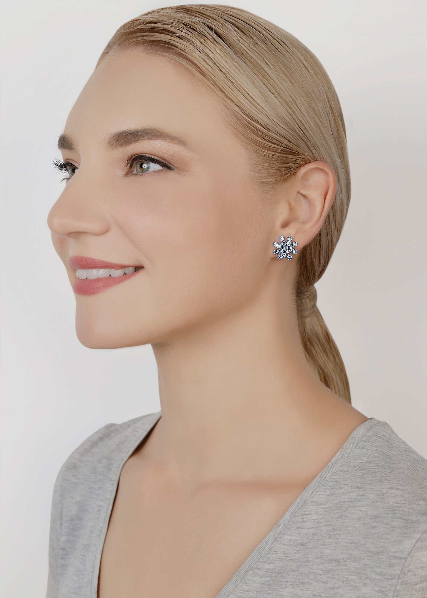 image for Earring Stud Magic Fireball Blue  mini