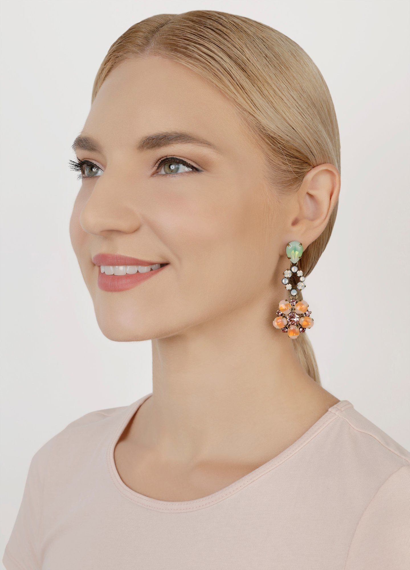 image for Earring Stud Dangling Sabrina Vintage Multi  