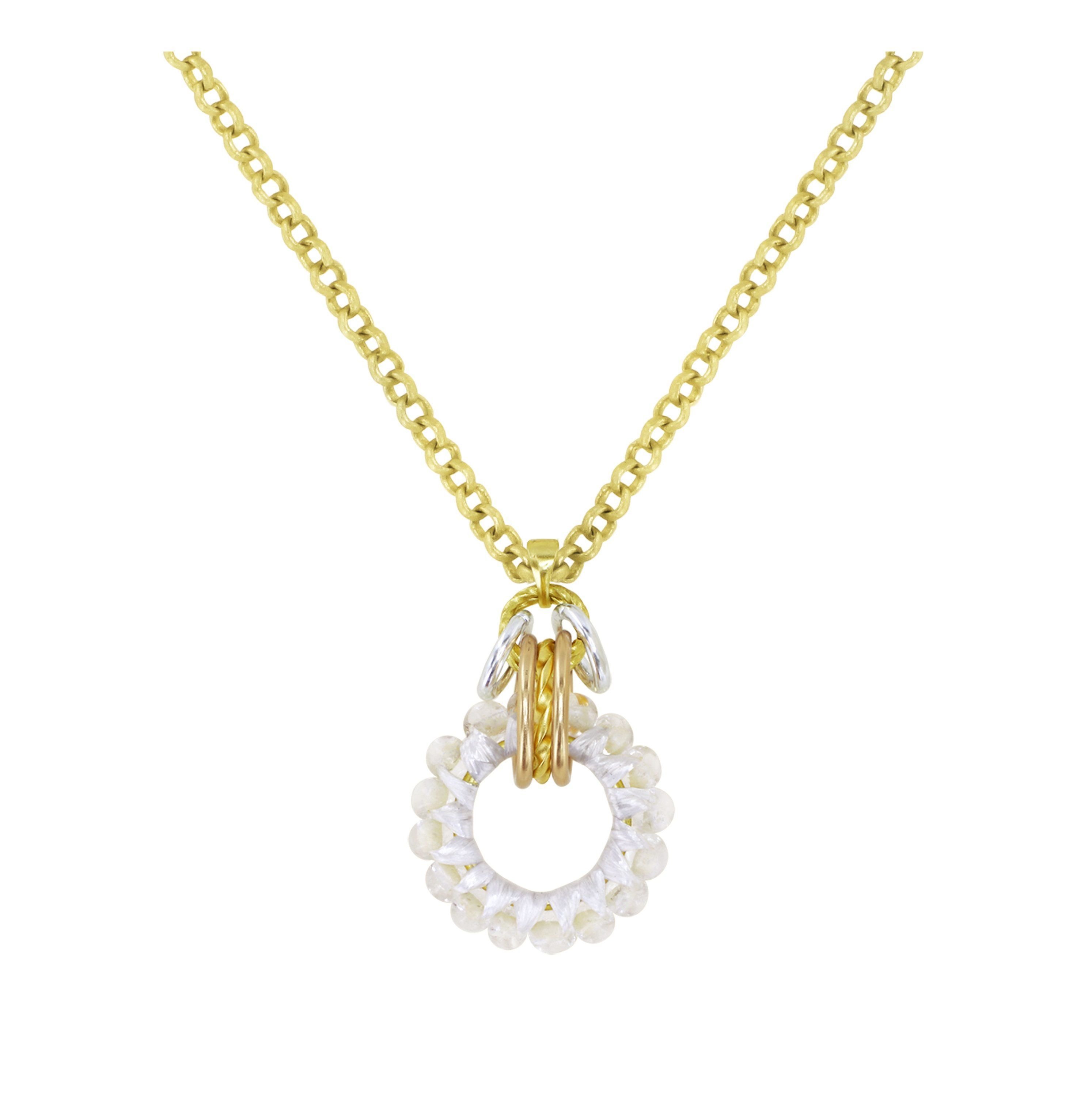 image for Necklace pendant Kaleidotropical White  