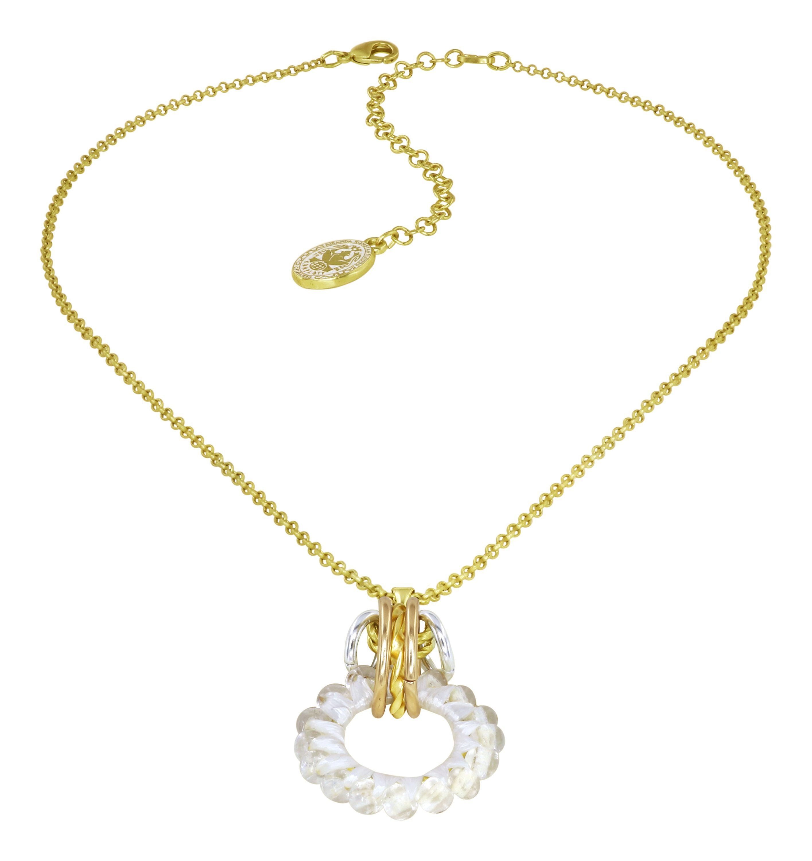 image for Necklace pendant Kaleidotropical White  