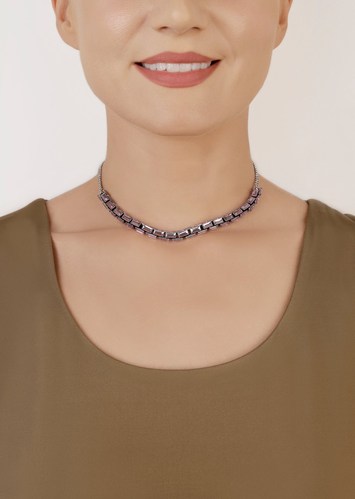 image pour Collier Industrial Snake Lila  