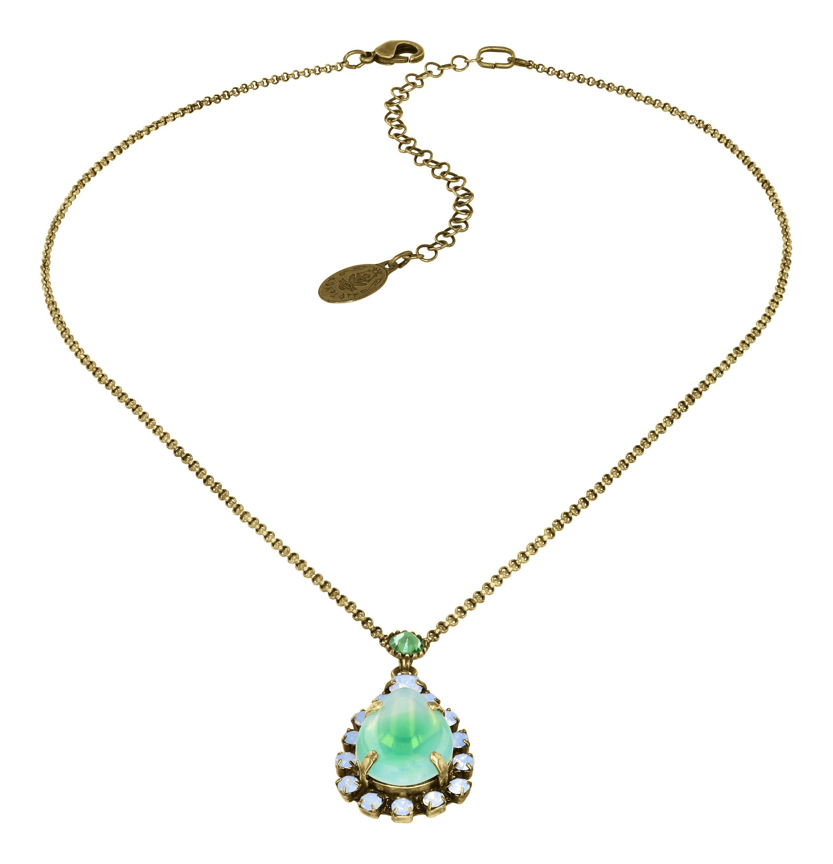 image for Necklace Pendant Sabrina Vintage Green  