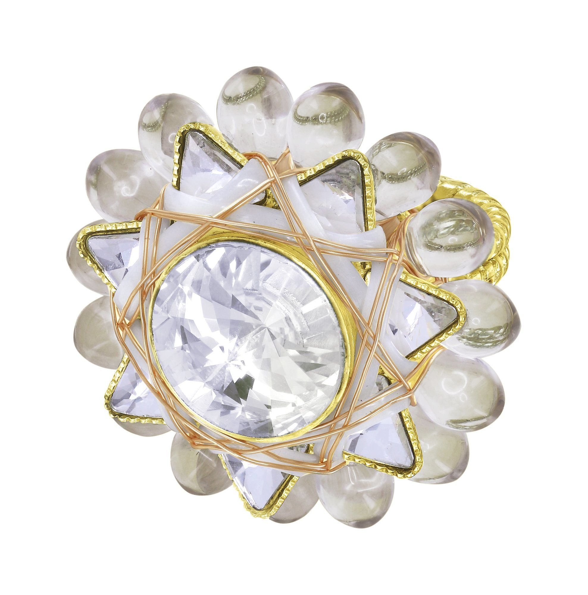 Bild für Ring Kaleidotropical Weiß  