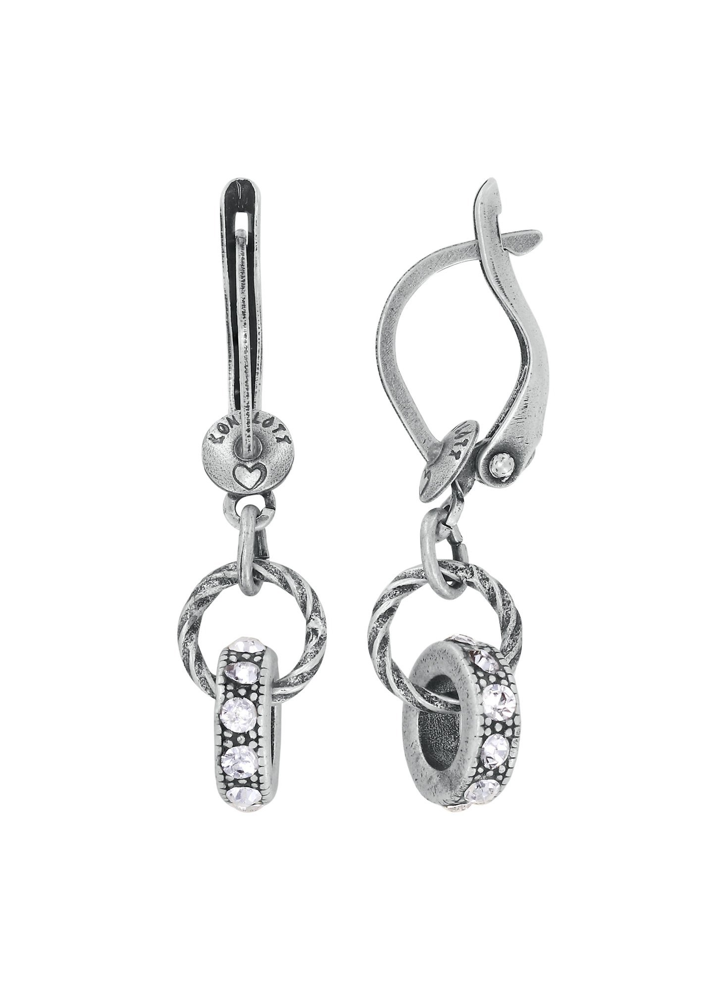 image for Earring Dangling Rings & Rhythm Silver  