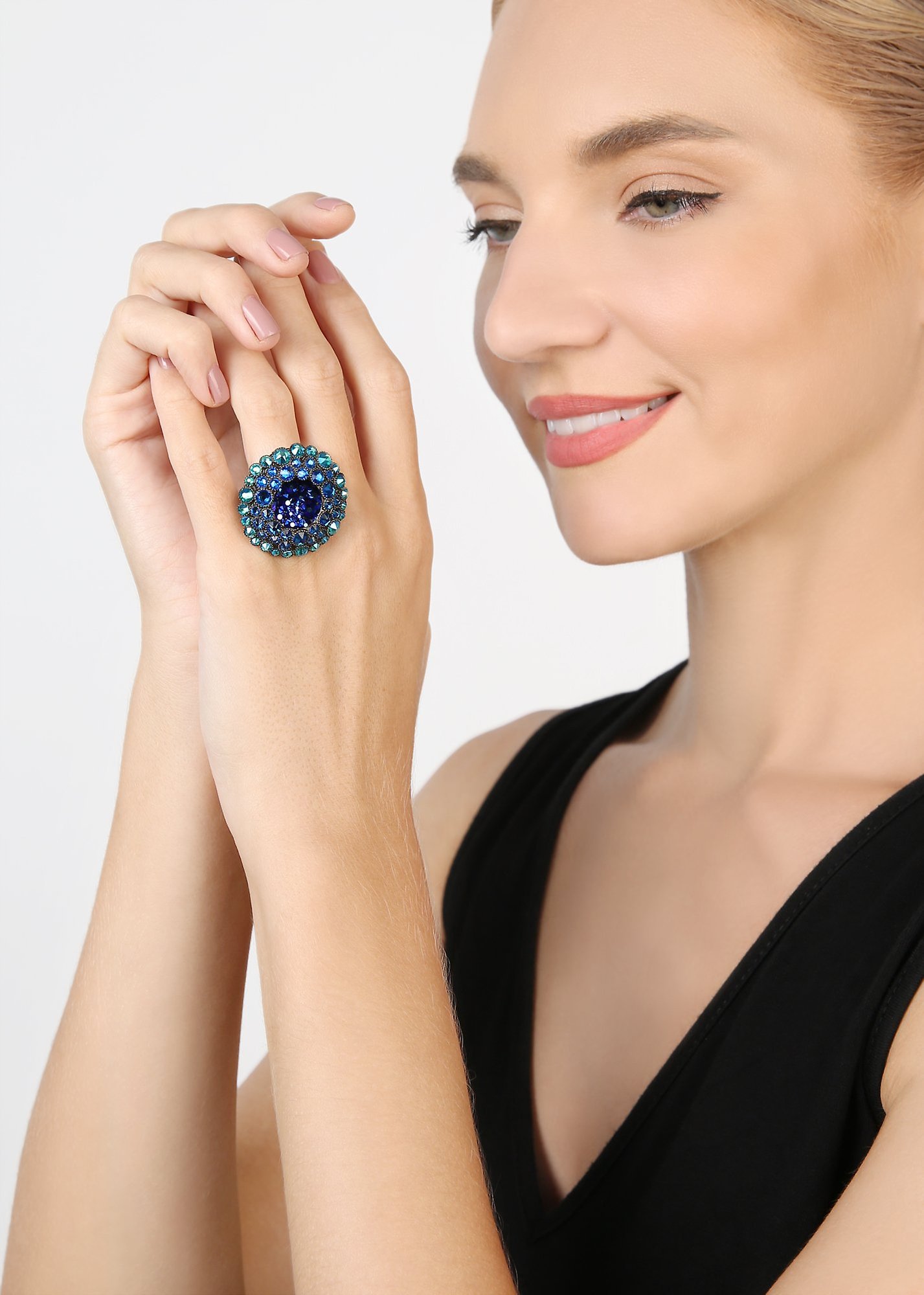 image for Ring Inside Out Blue / Green  size L