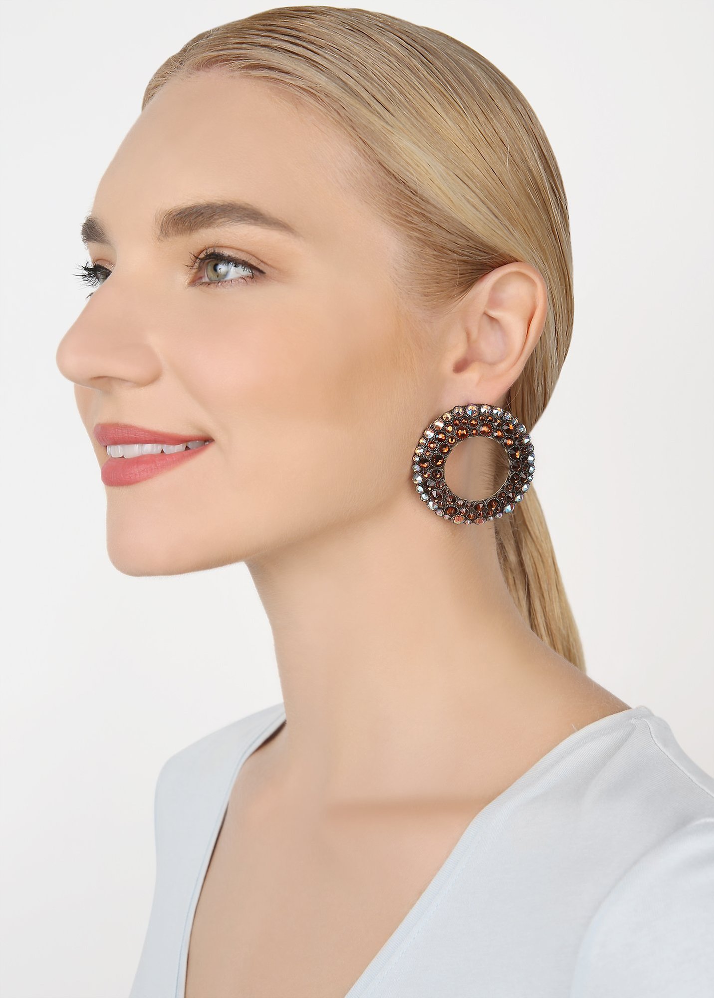 image for Earring Stud Inside Out Brown  size XL