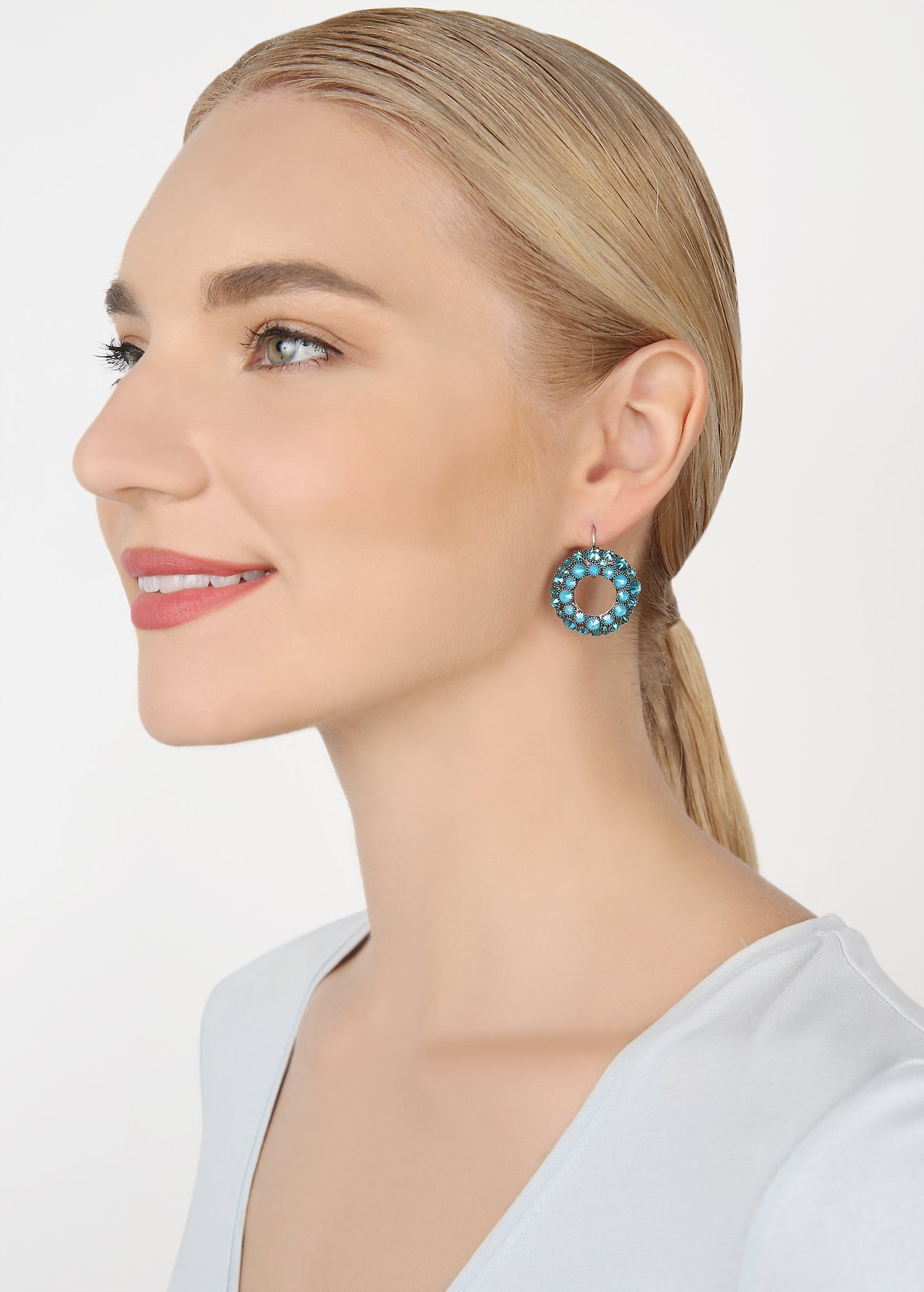 image pour Boucles d'oreilles Eurowire Inside Out Bleu  