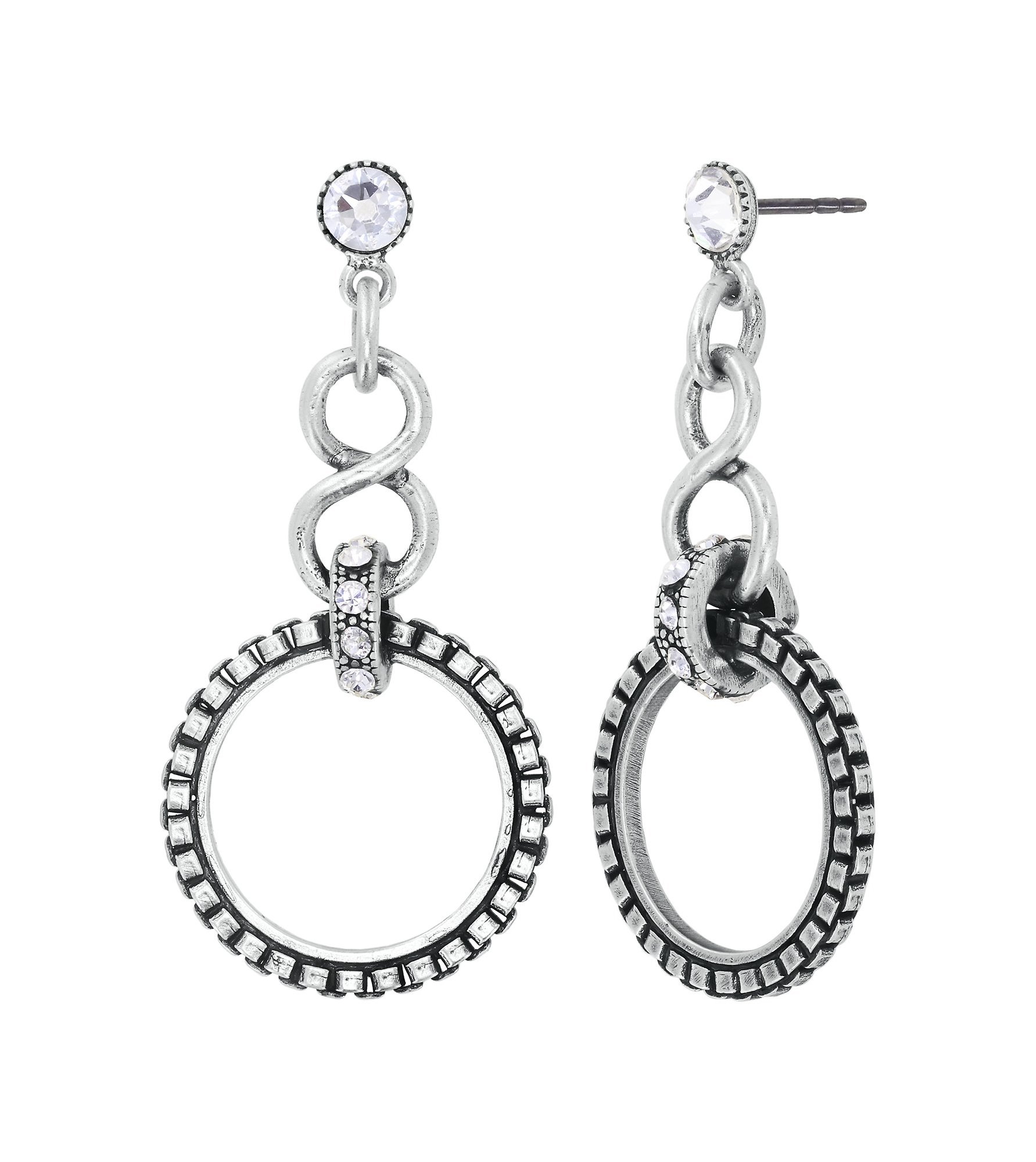 image pour Clou d'oreille pendant Rings & Rhythm Argent  