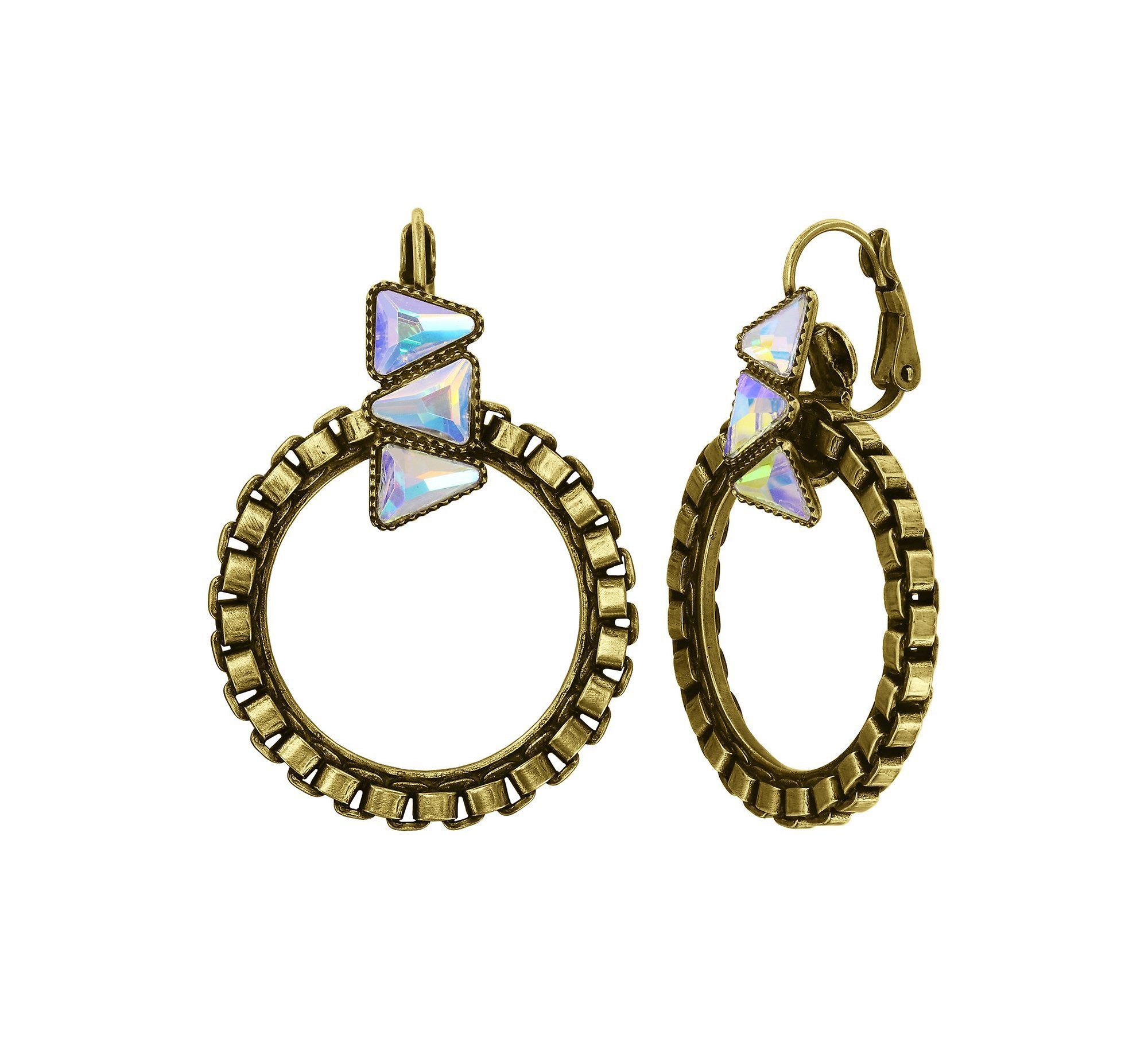 image for Earring Eurowire Rings & Rhythm Brass  