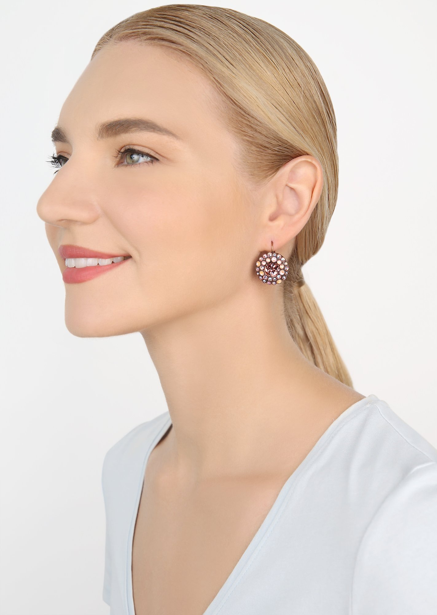 image pour Boucles d'oreilles Eurowire Inside Out Éclat Abricot Beige size S