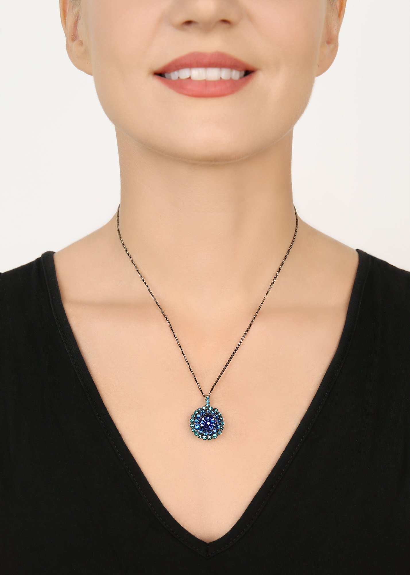 image for Necklace Pendant Inside Out Blue / Green  size S