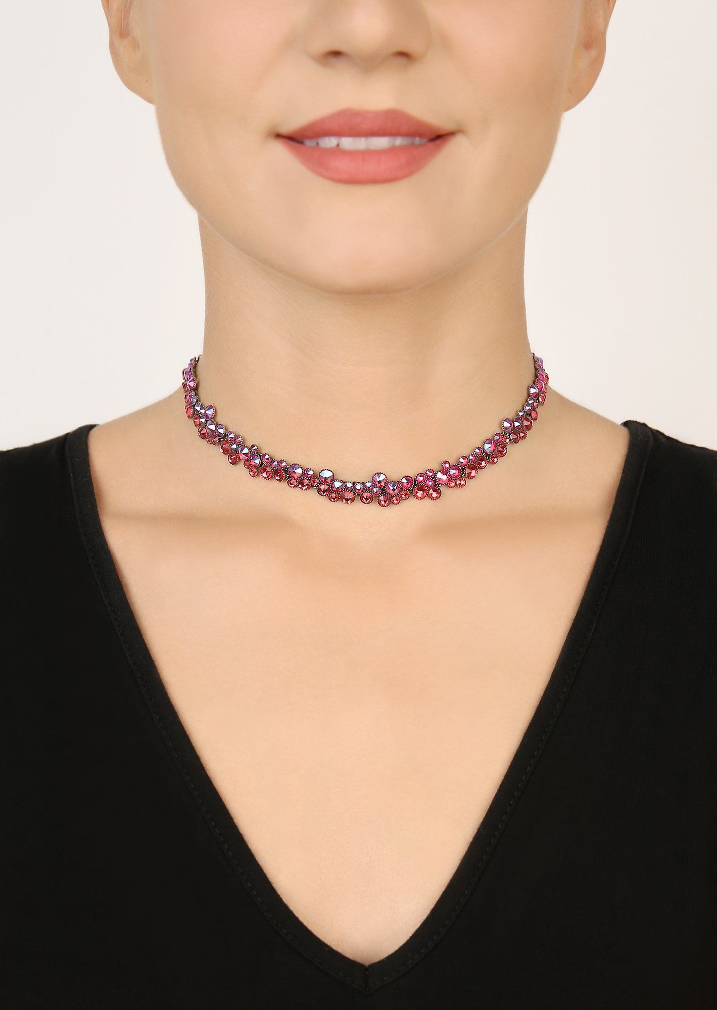 image for Necklace choker Inside Out Pink  