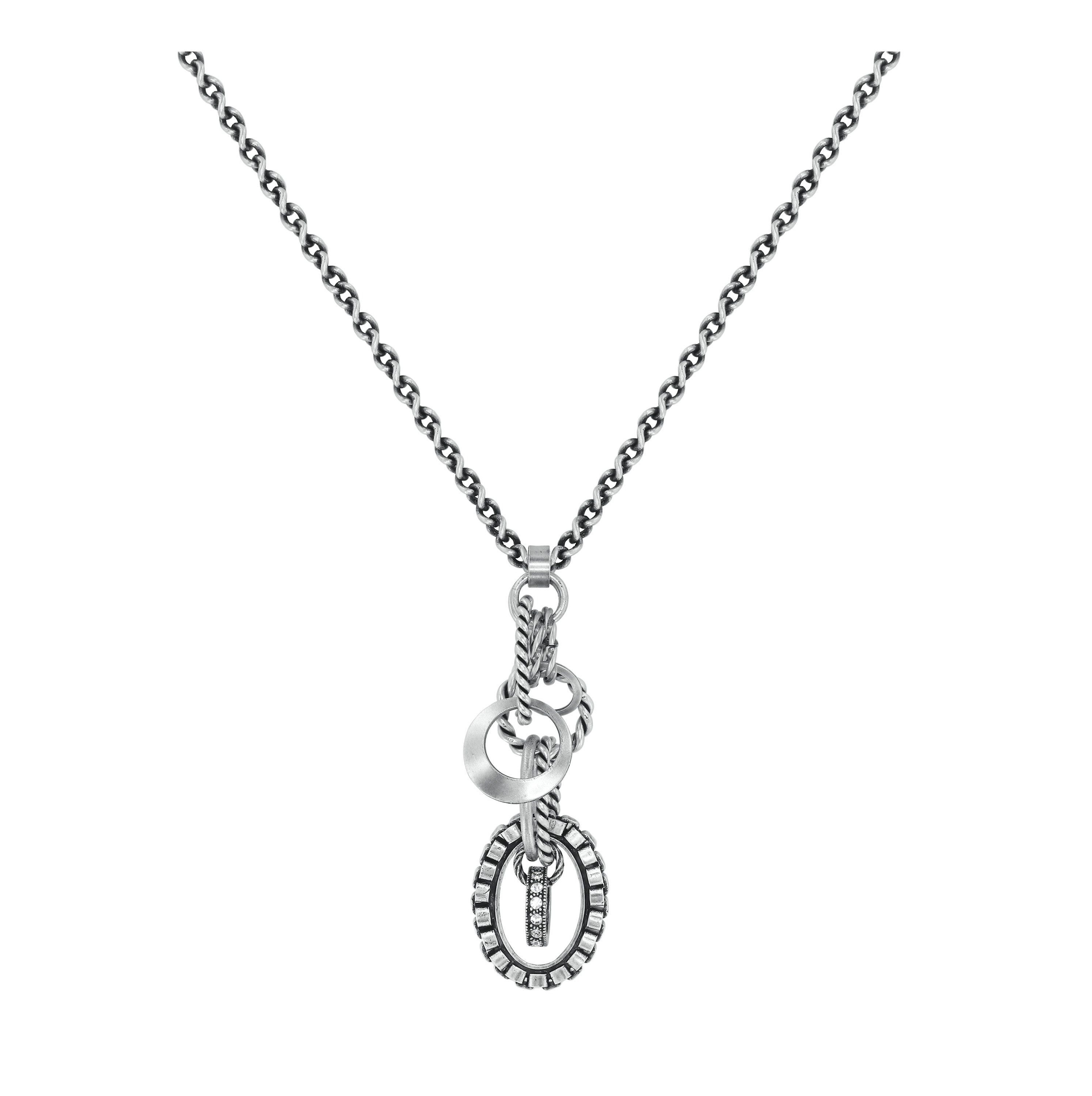 image for Necklace Pendant Rings & Rhythm Silver  