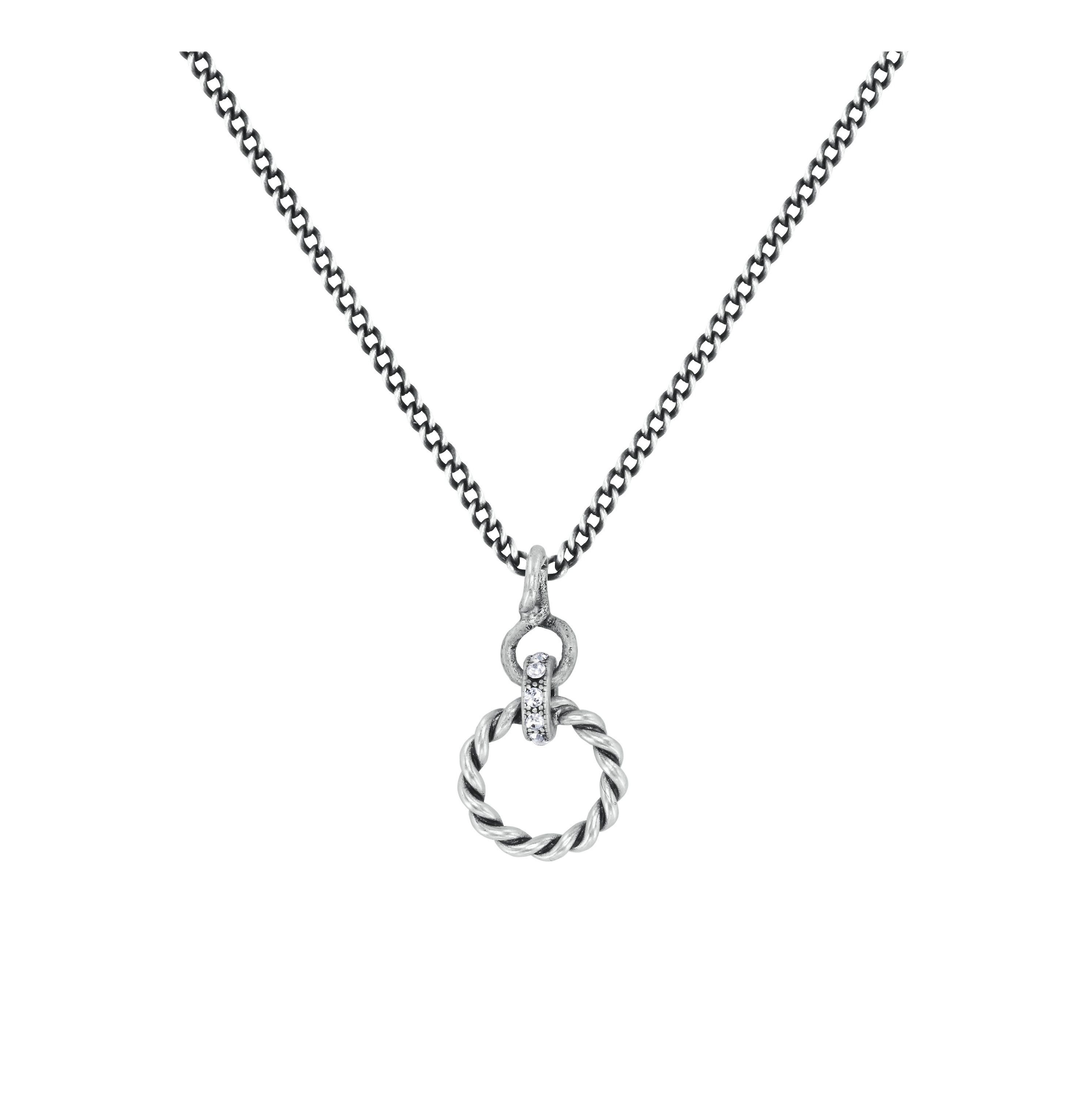 image for Necklace Pendant Rings & Rhythm Silver  