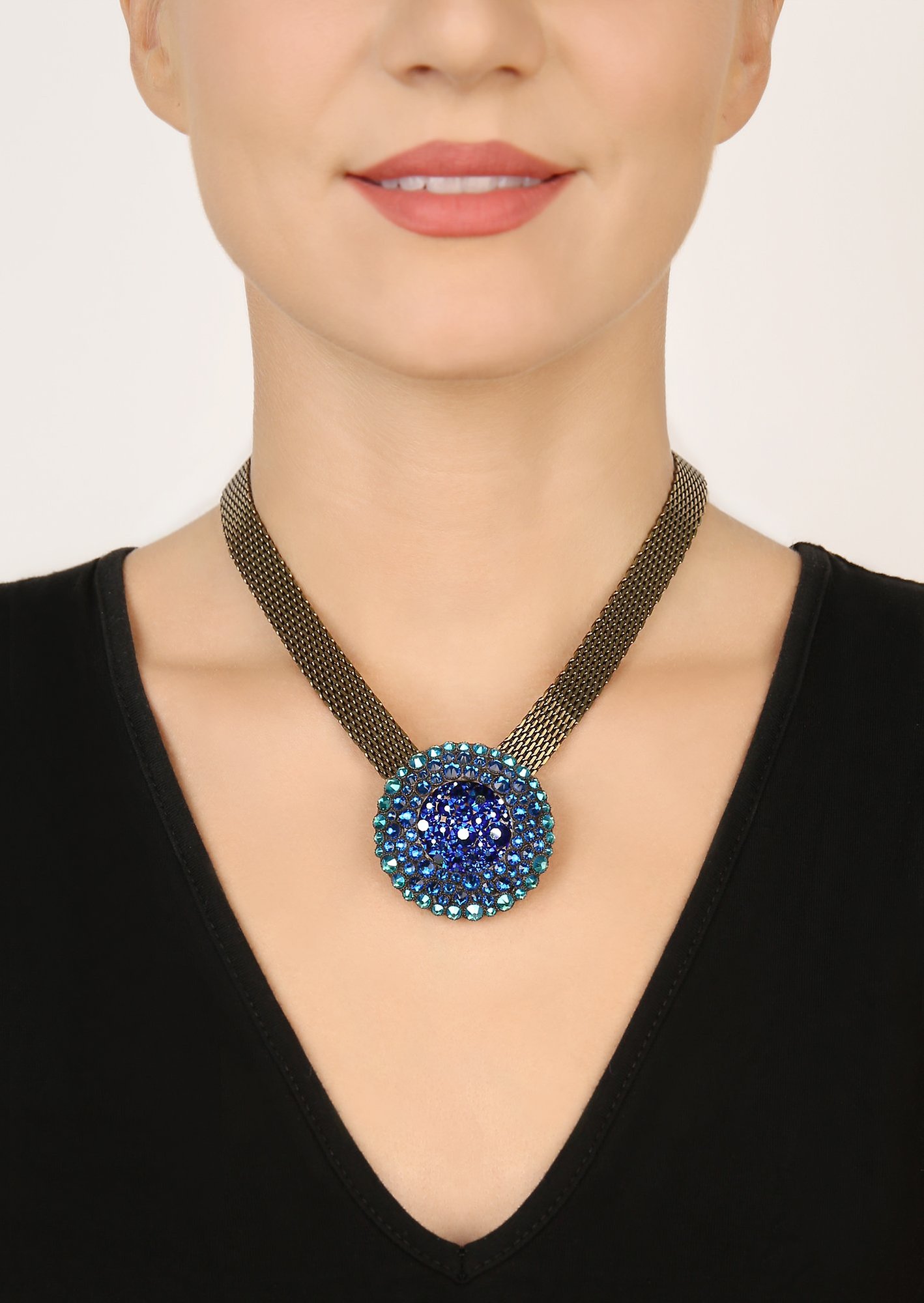 image for Necklace Inside Out Blue / Green  size XL
