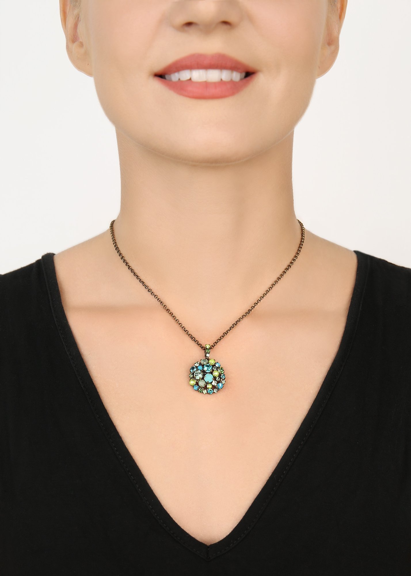 image for Necklace Pendant Ballroom Blue / Green  