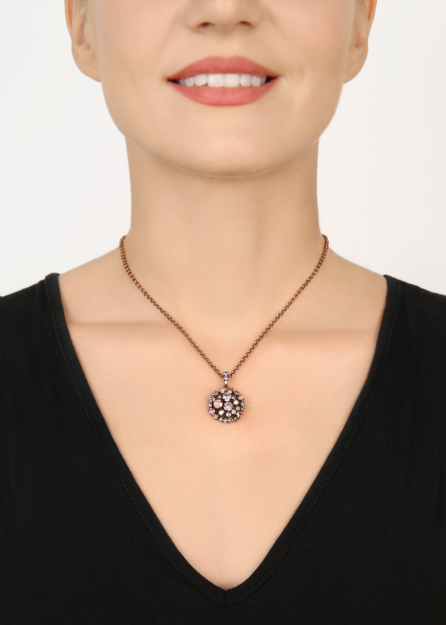 image for Necklace Pendant Ballroom Pink  