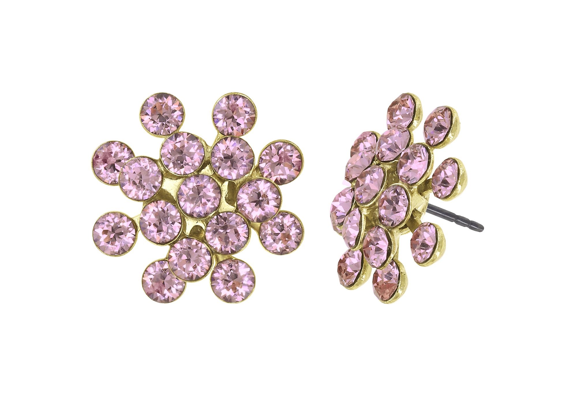 image for Earring Stud Magic Fireball Pink vintage rose mini