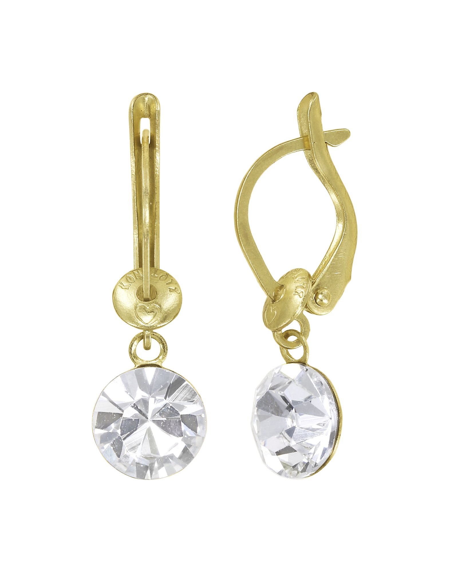 image for Earring Dangling Black Jack White crystal SS 39