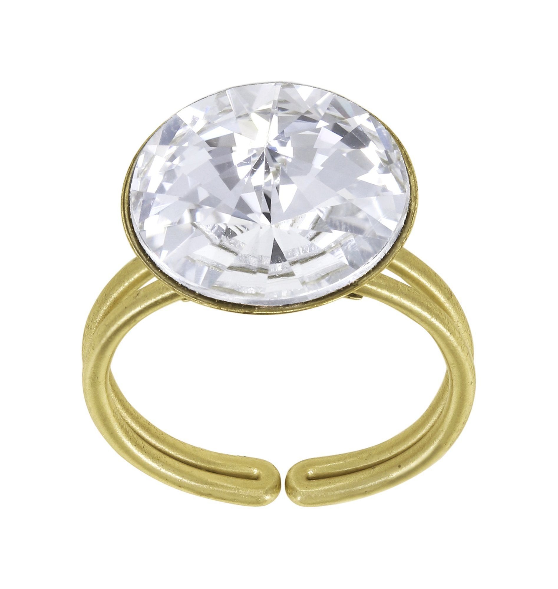 image pour Anneau Rivoli Blanc crystal 14mm