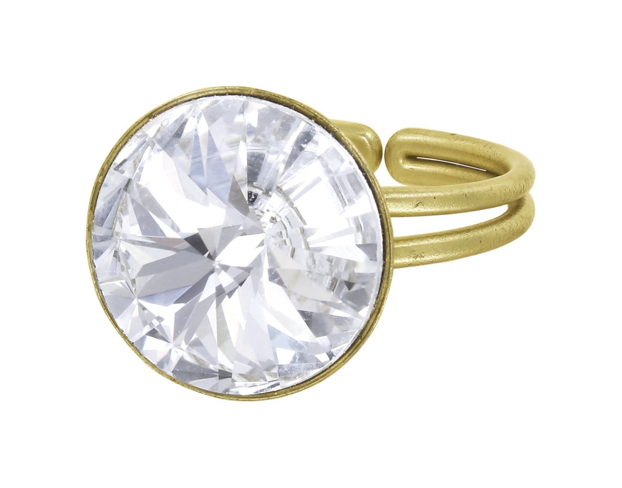 image pour Anneau Rivoli Blanc crystal 14mm