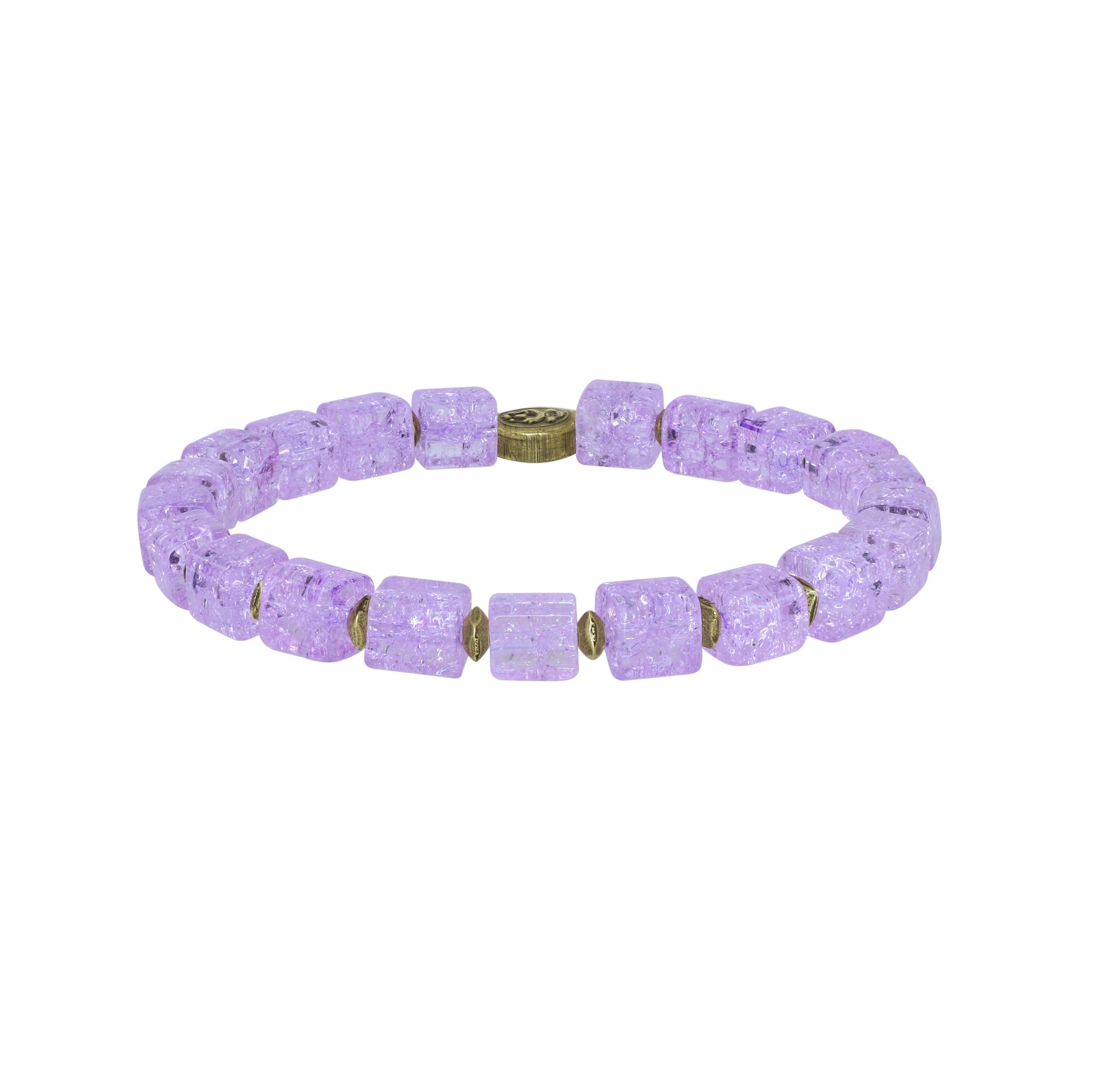 image pour Bracelet élastique Cubes Lila  