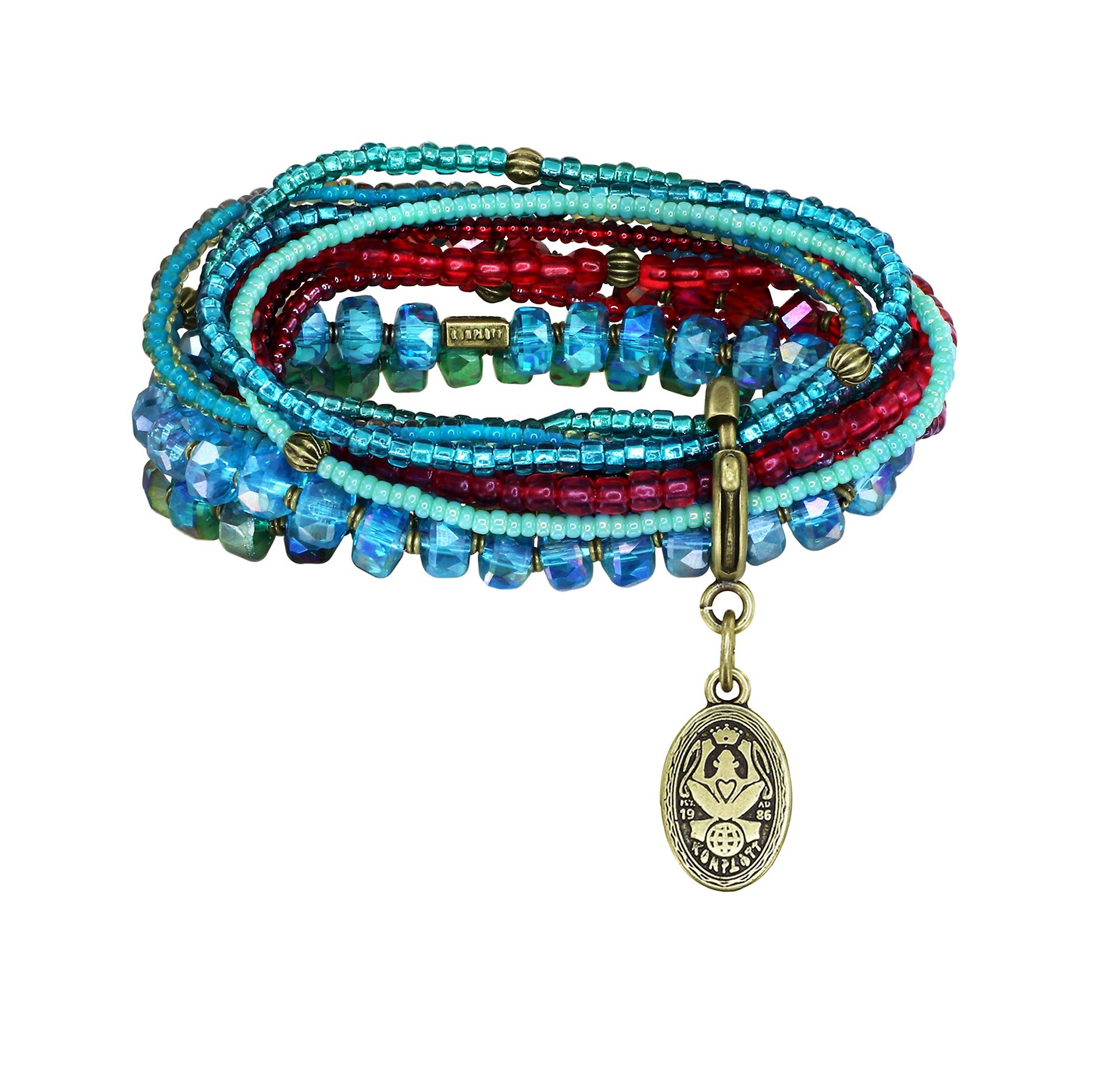 image for Bracelet Elastic Petit Glamour d´Afrique Blue / Green / Red  