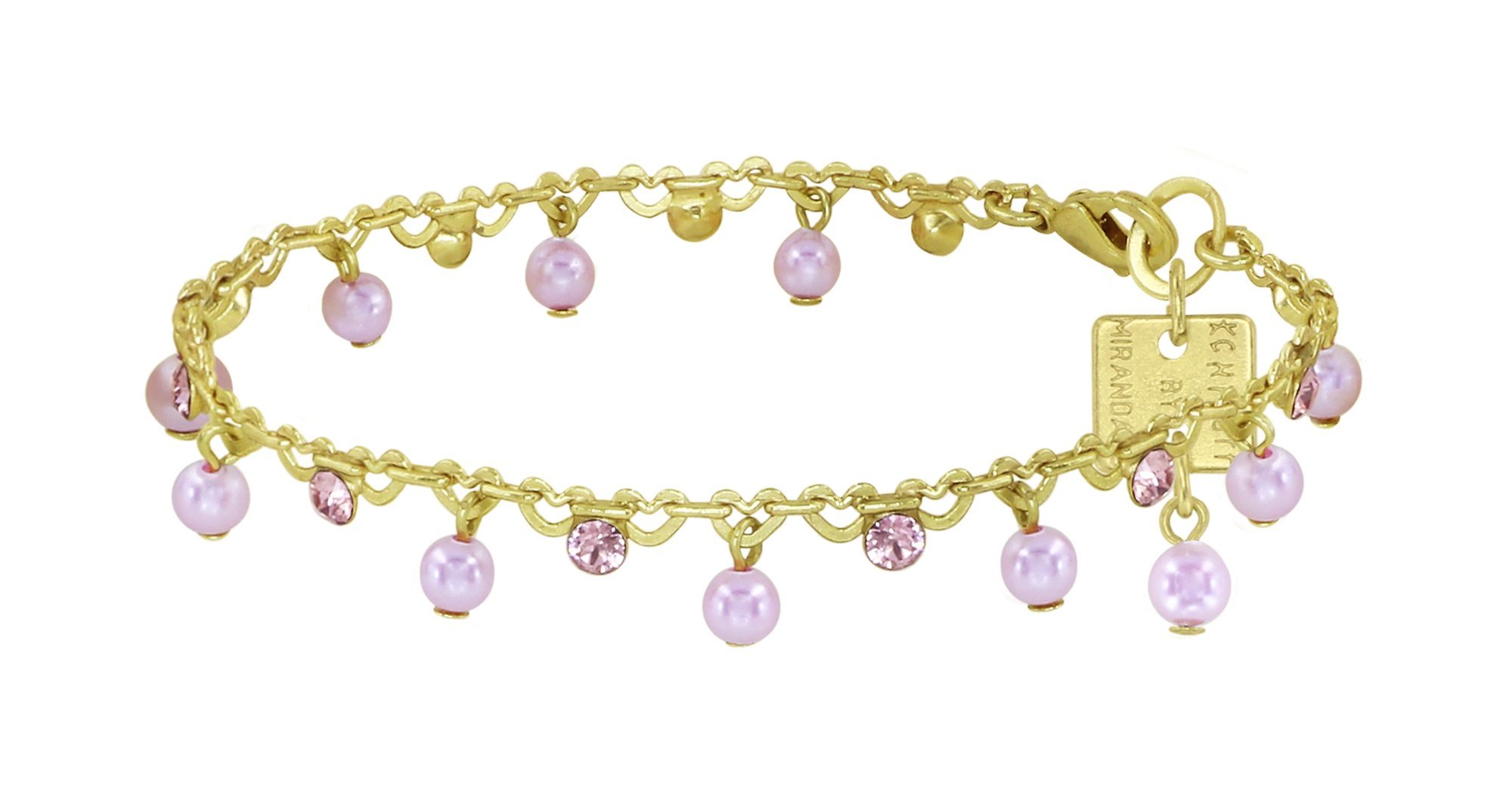 image for Bracelet Pearl Shadow Pink vintage rose 