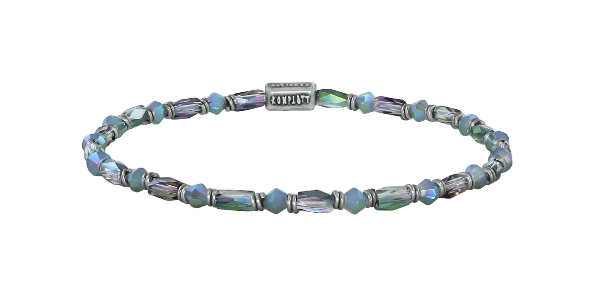 image pour Bracelet élastique Petit Glamour d´Afrique Vert / Lila  