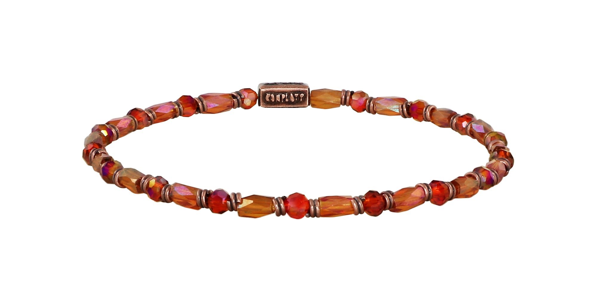 image pour Bracelet élastique Petit Glamour d´Afrique Orange / Rouge  