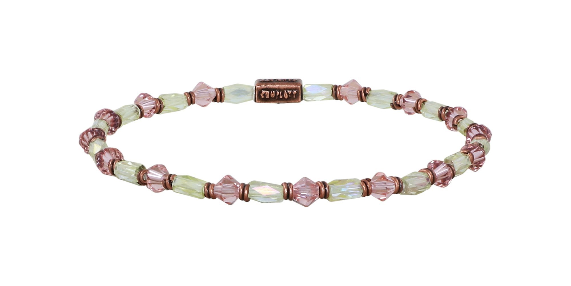 image pour Bracelet élastique Petit Glamour d´Afrique Jaune / Rose  